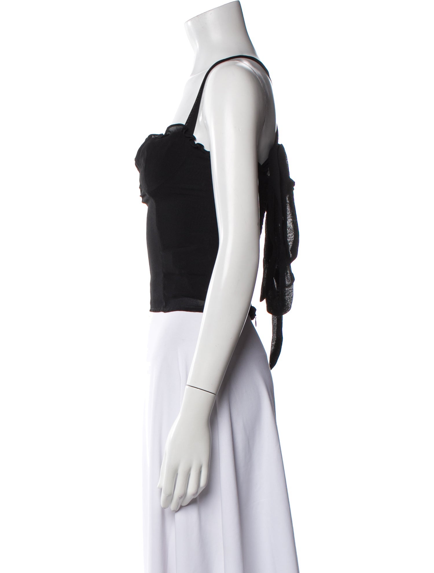 Reformation Square Neckline Sleeveless Crop Top