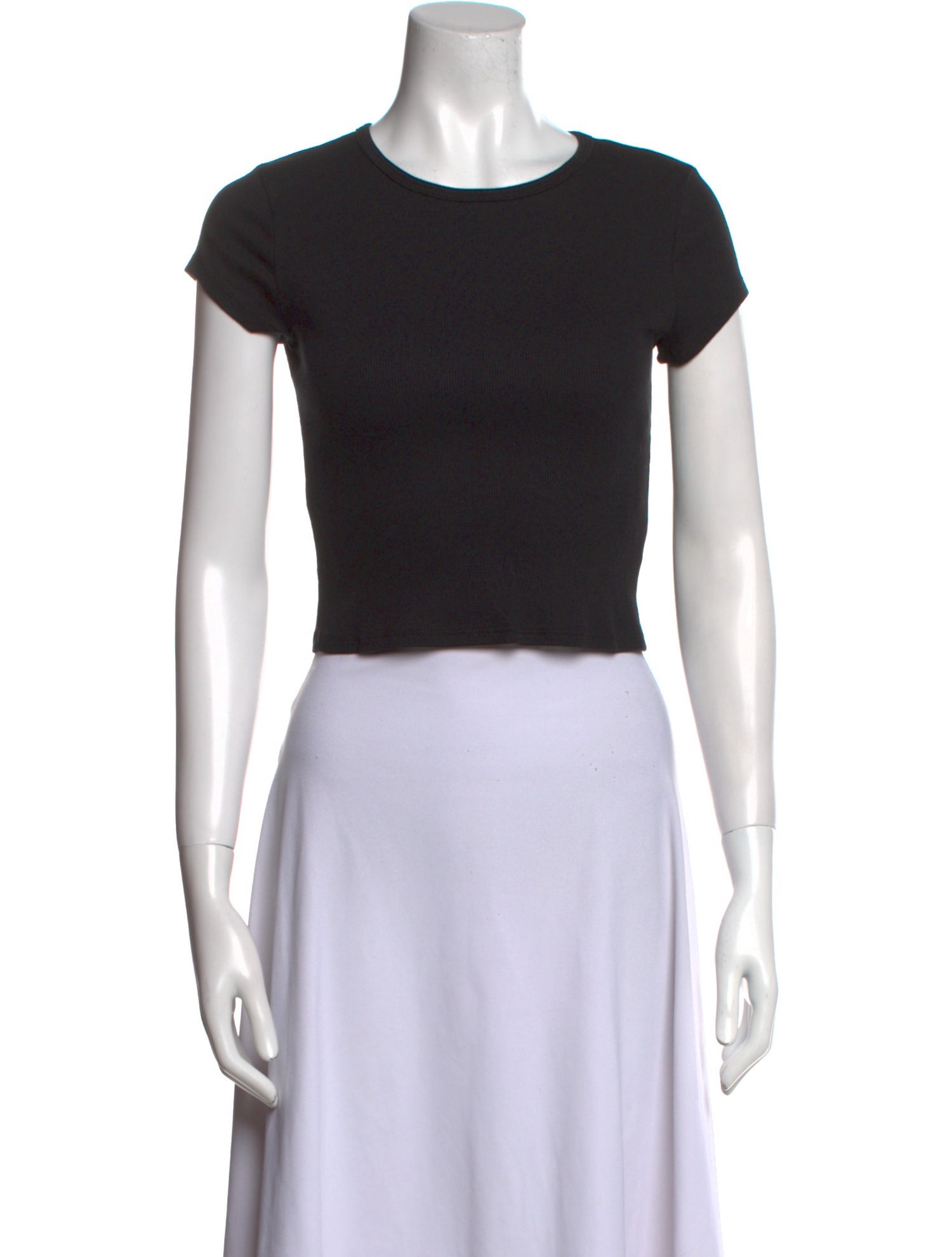 Reformation Crew Neck Short Sleeve Crop Top