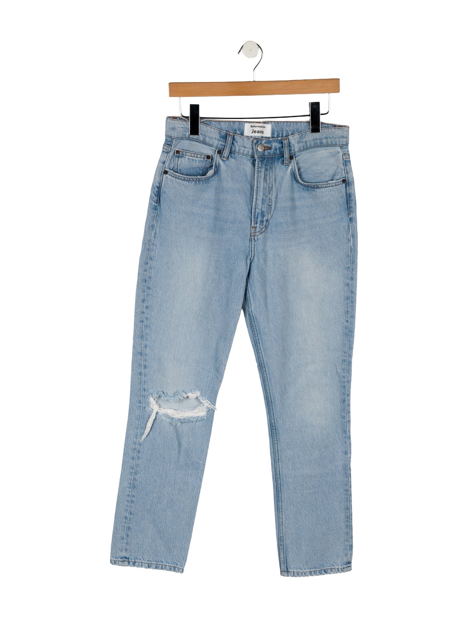 Reformation Mid-Rise Straight Leg Jeans