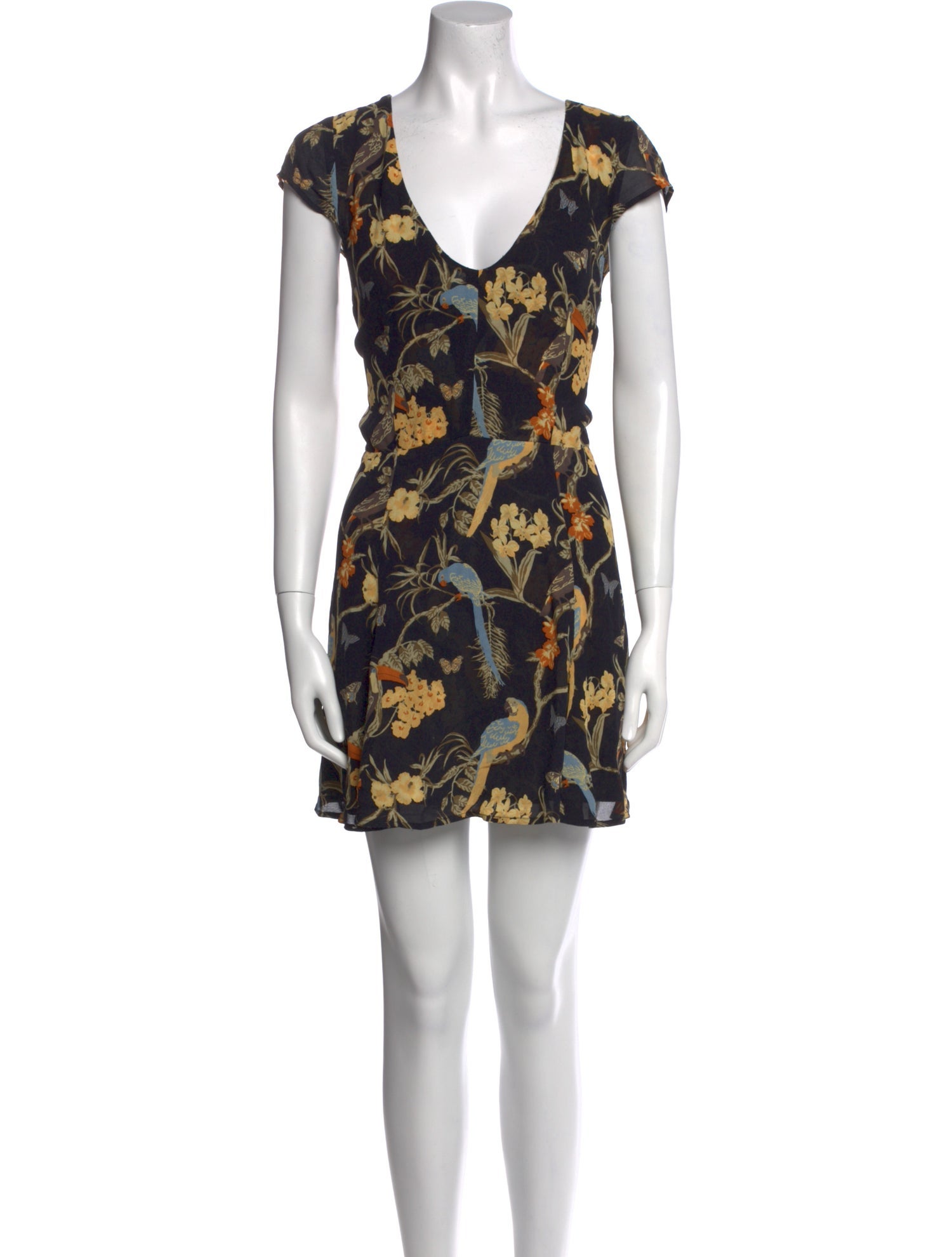 Reformation Floral Print Mini Dress