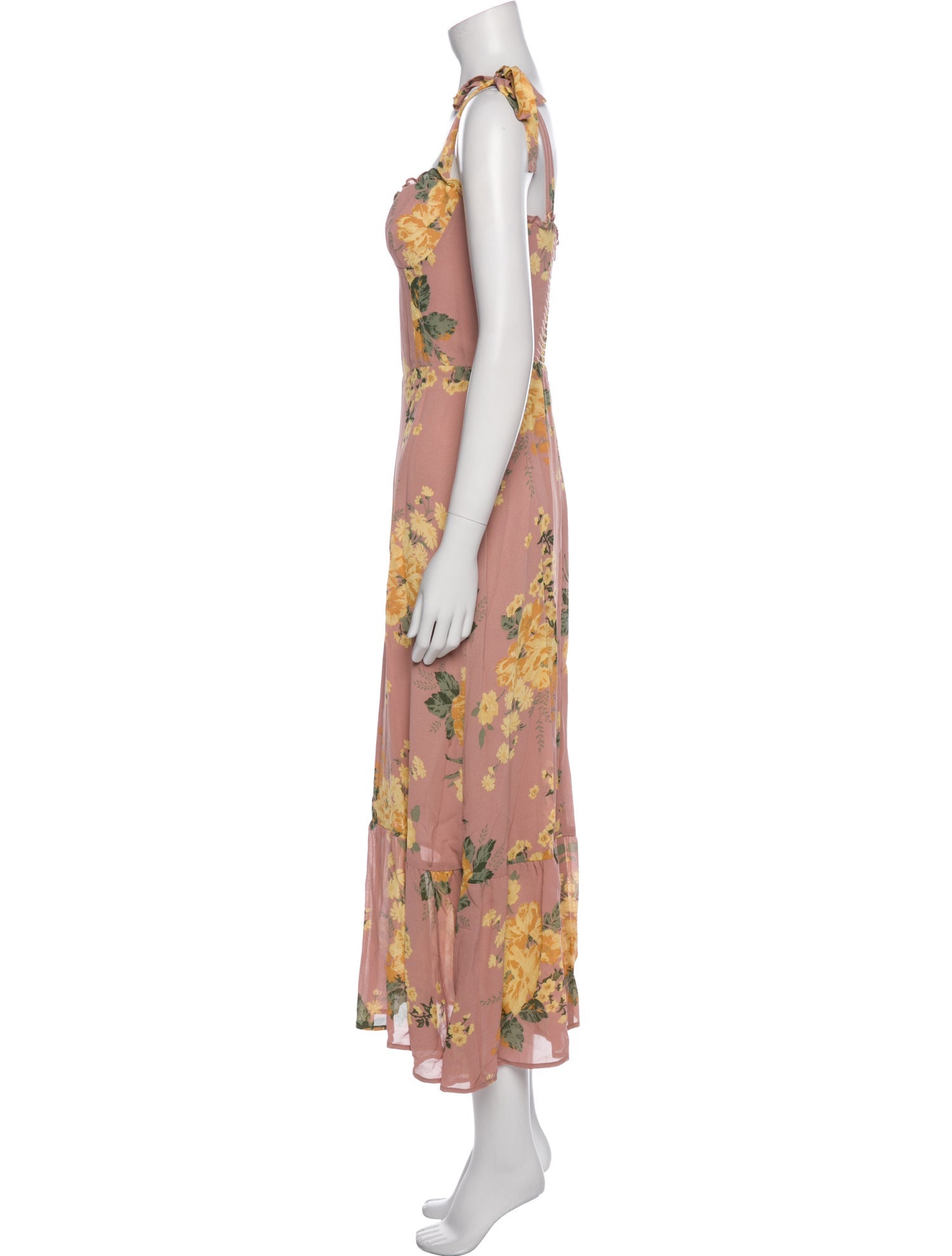 Reformation Floral Print Long Dress w/ Tags