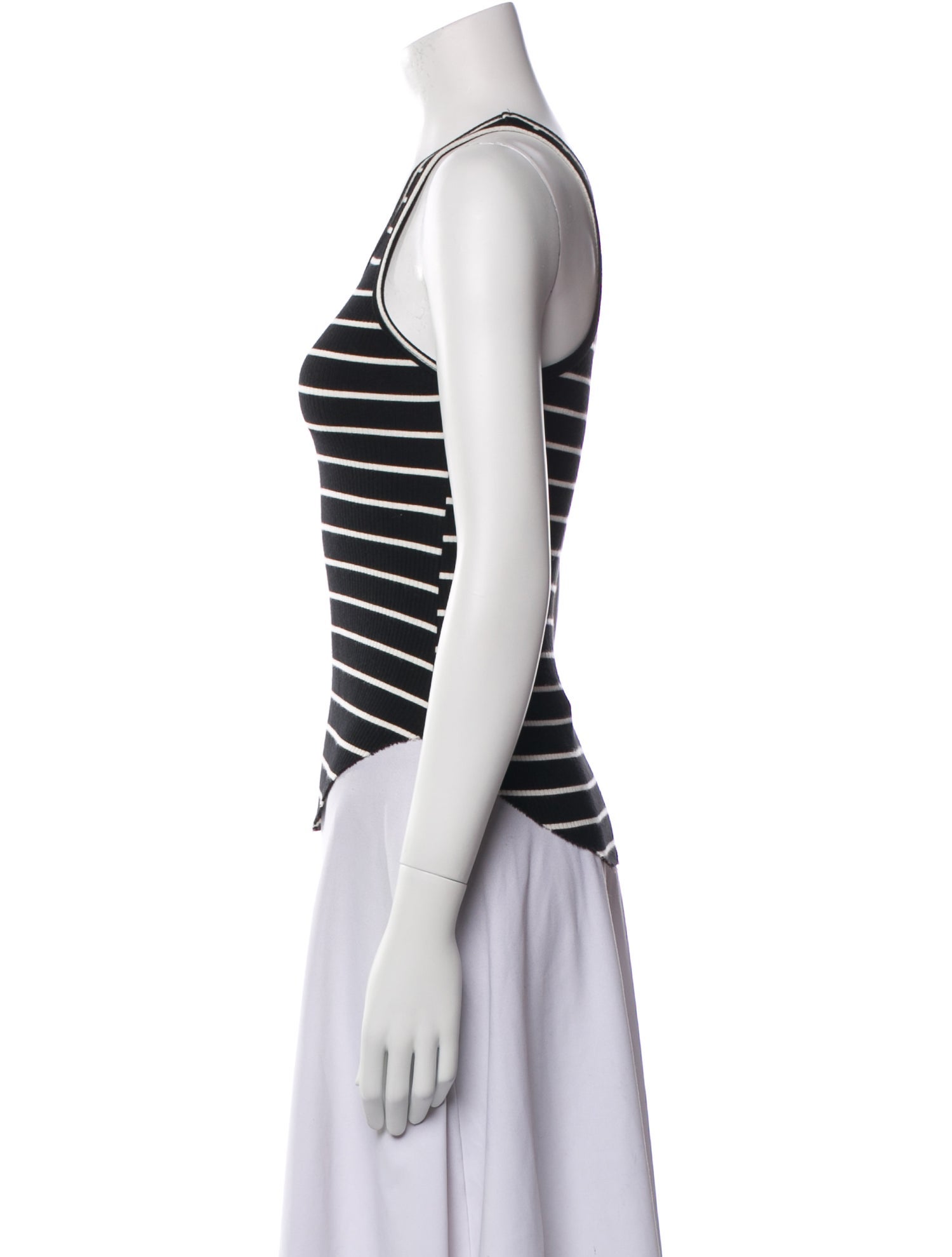 Reformation Striped Scoop Neck Top