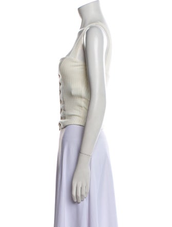 Reformation Square Neckline Sleeveless Crop Top