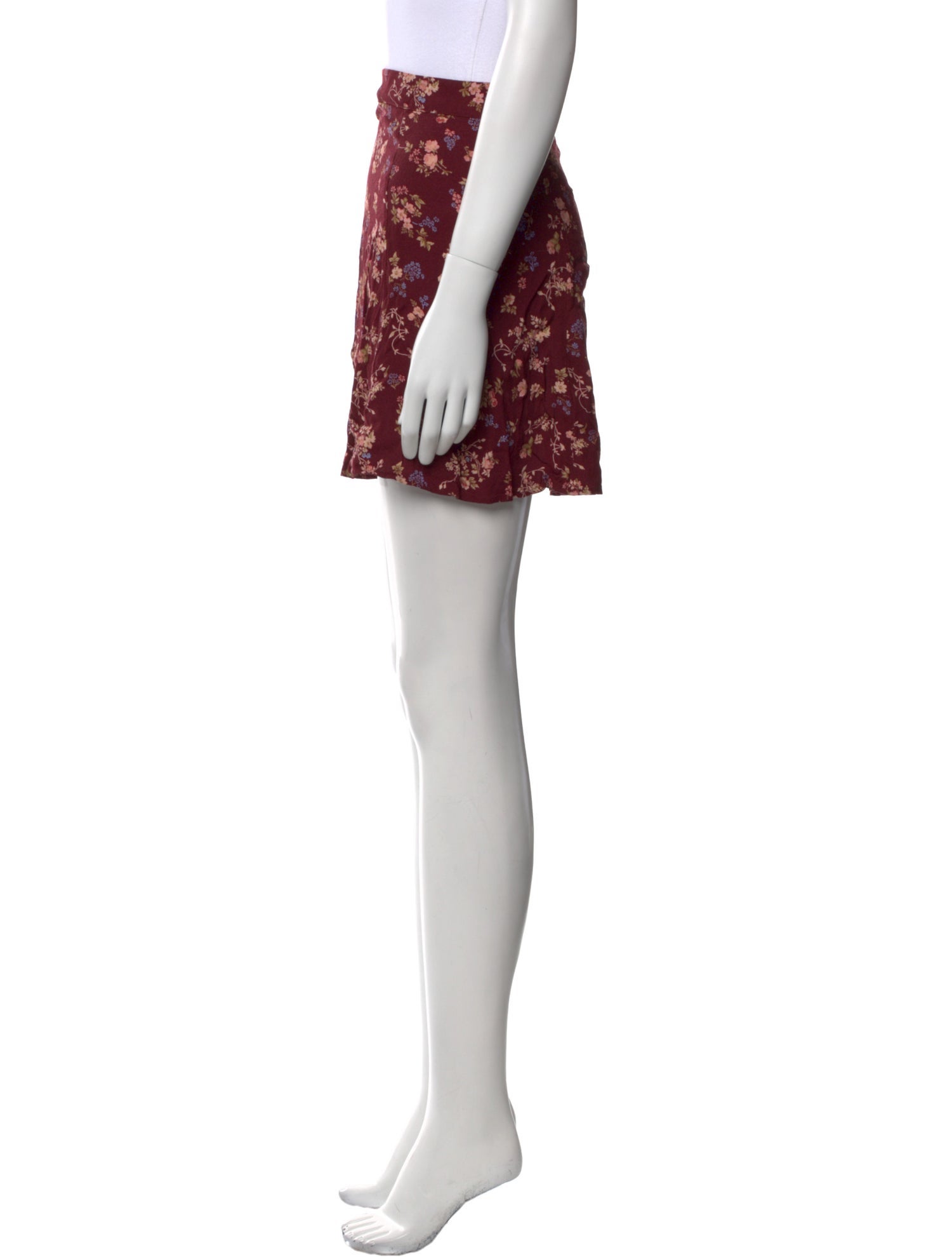 Reformation Floral Print Mini Skirt