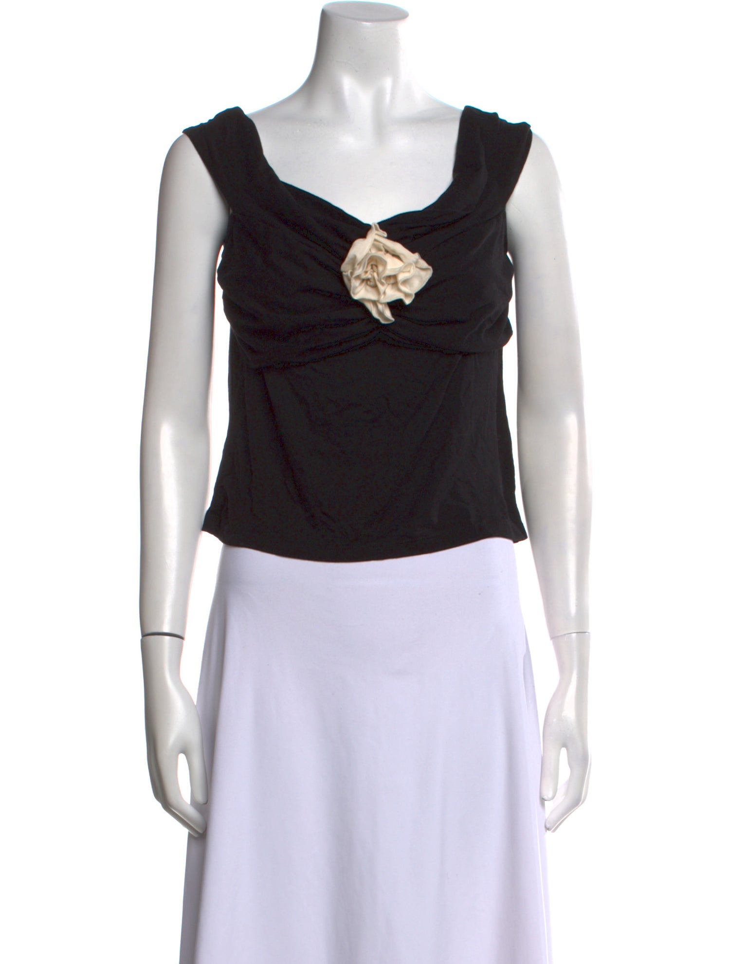 Reformation Cowl Neck Sleeveless Crop Top