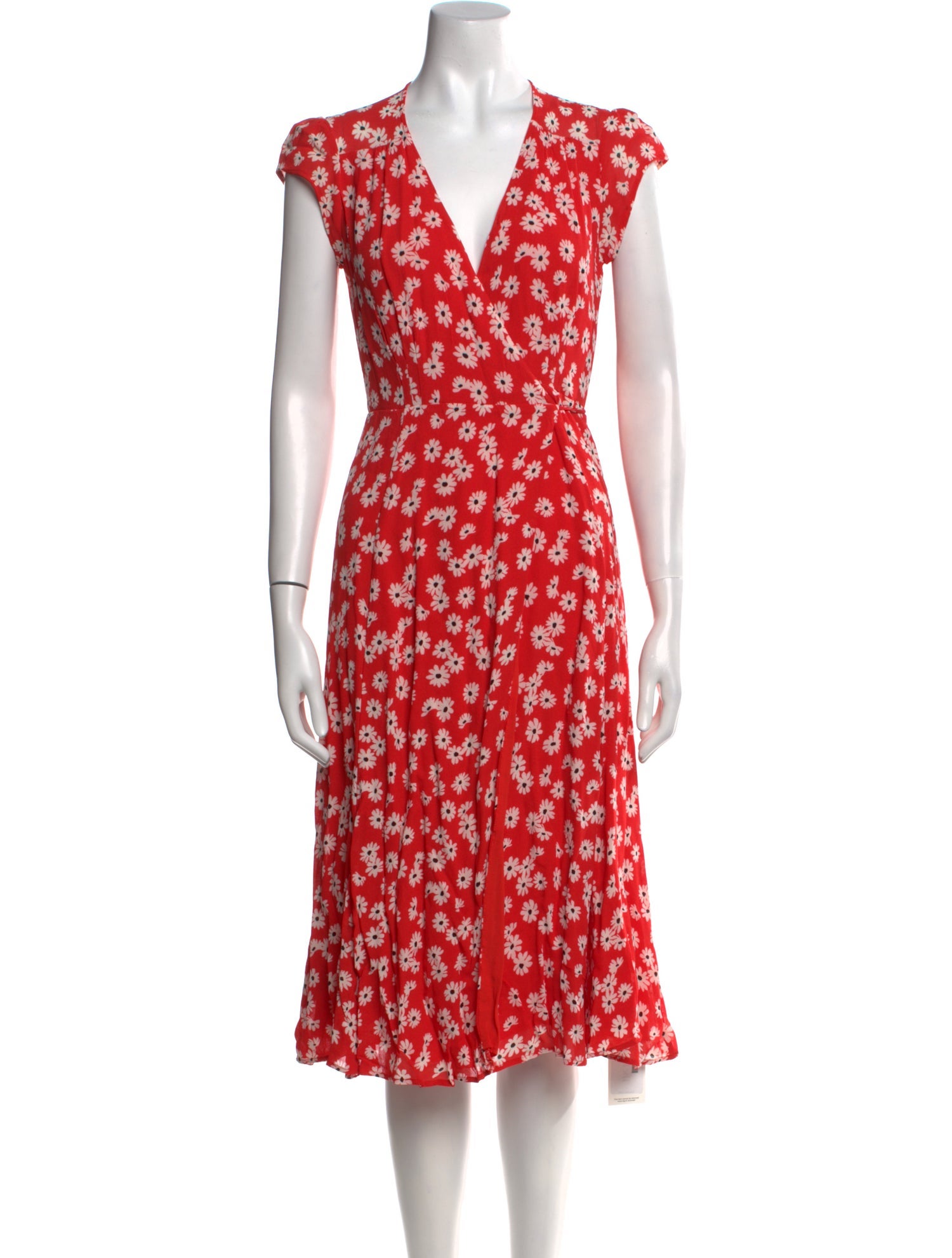 Reformation Floral Print Midi Length Dress