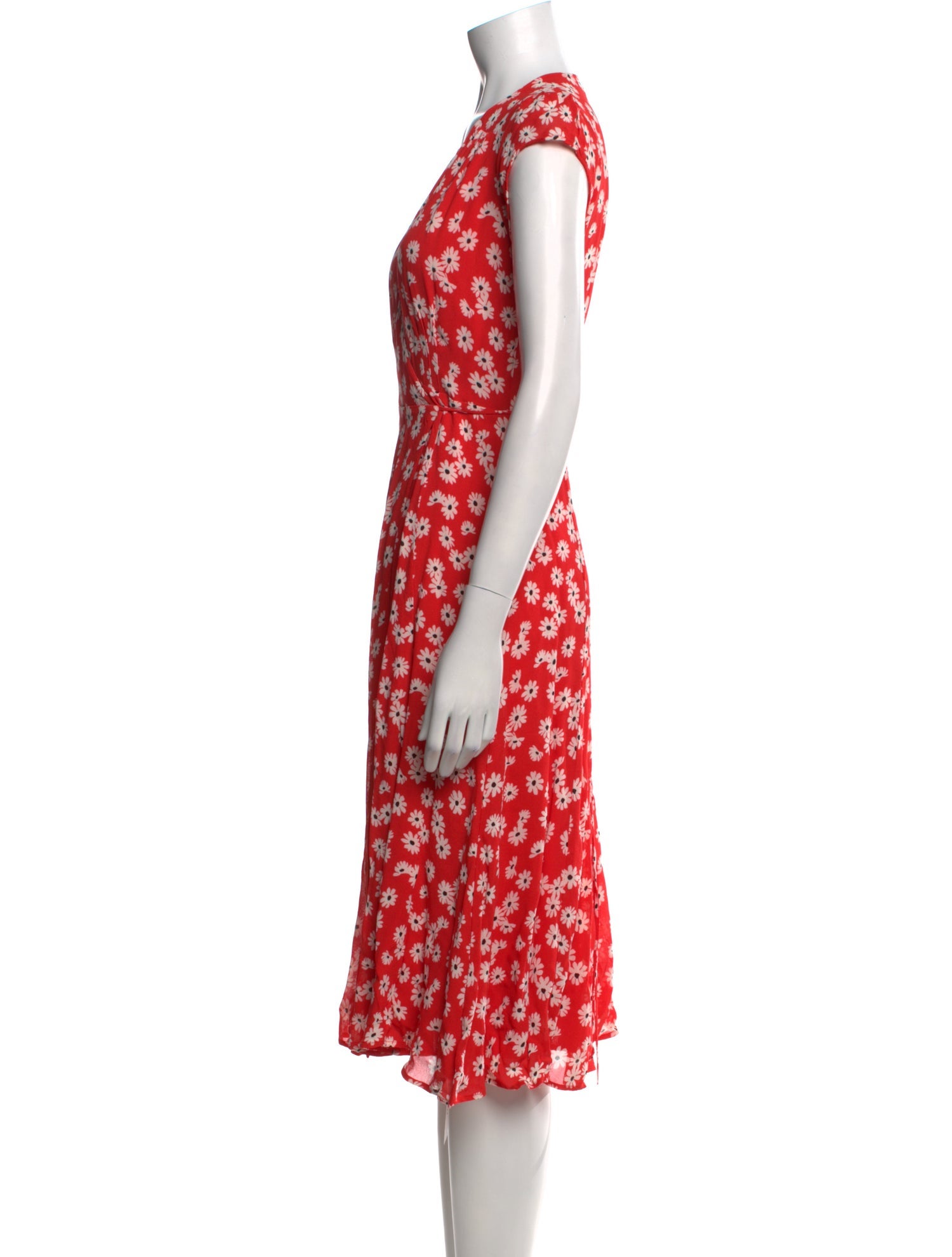 Reformation Floral Print Midi Length Dress