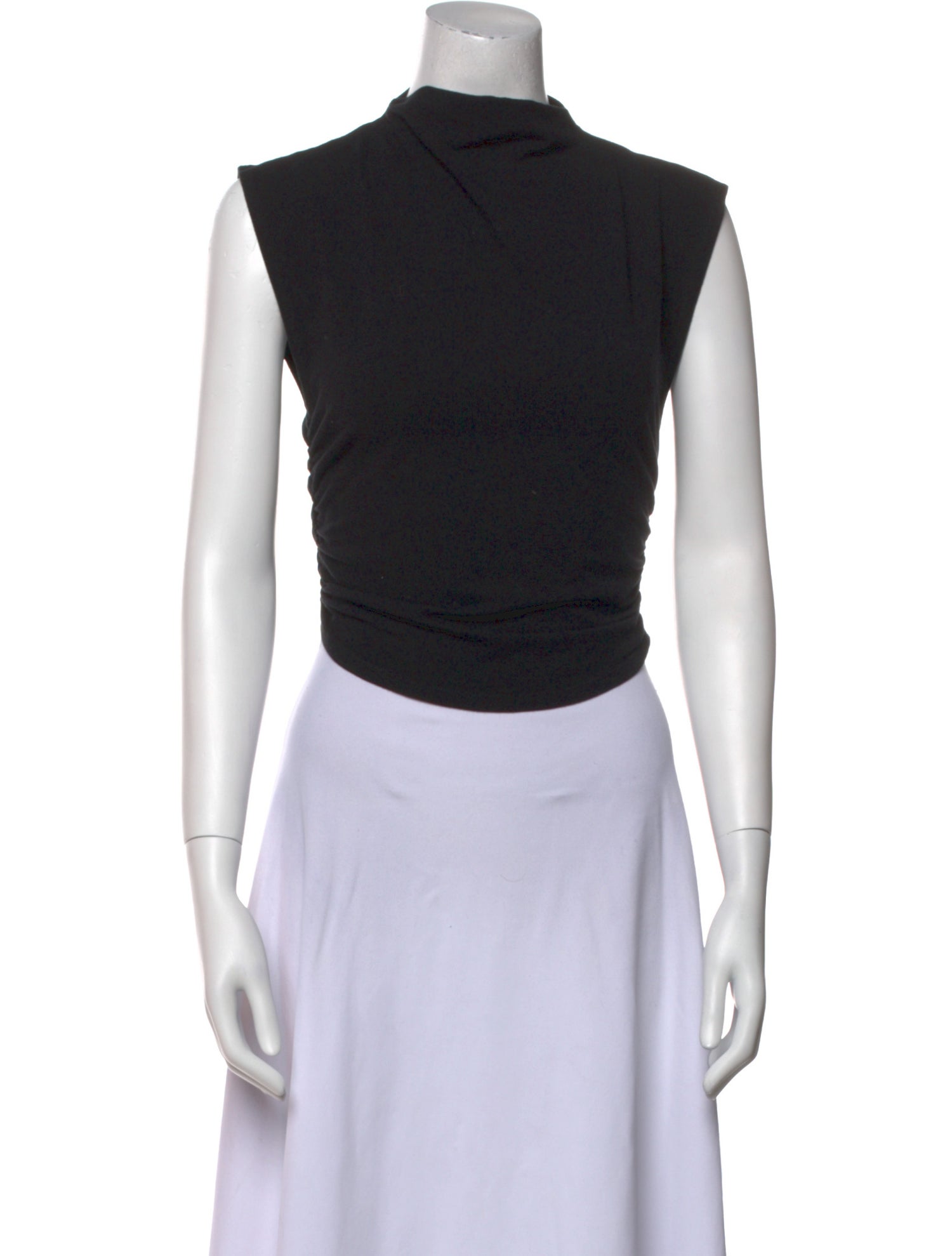 Reformation Mock Neck Sleeveless Crop Top