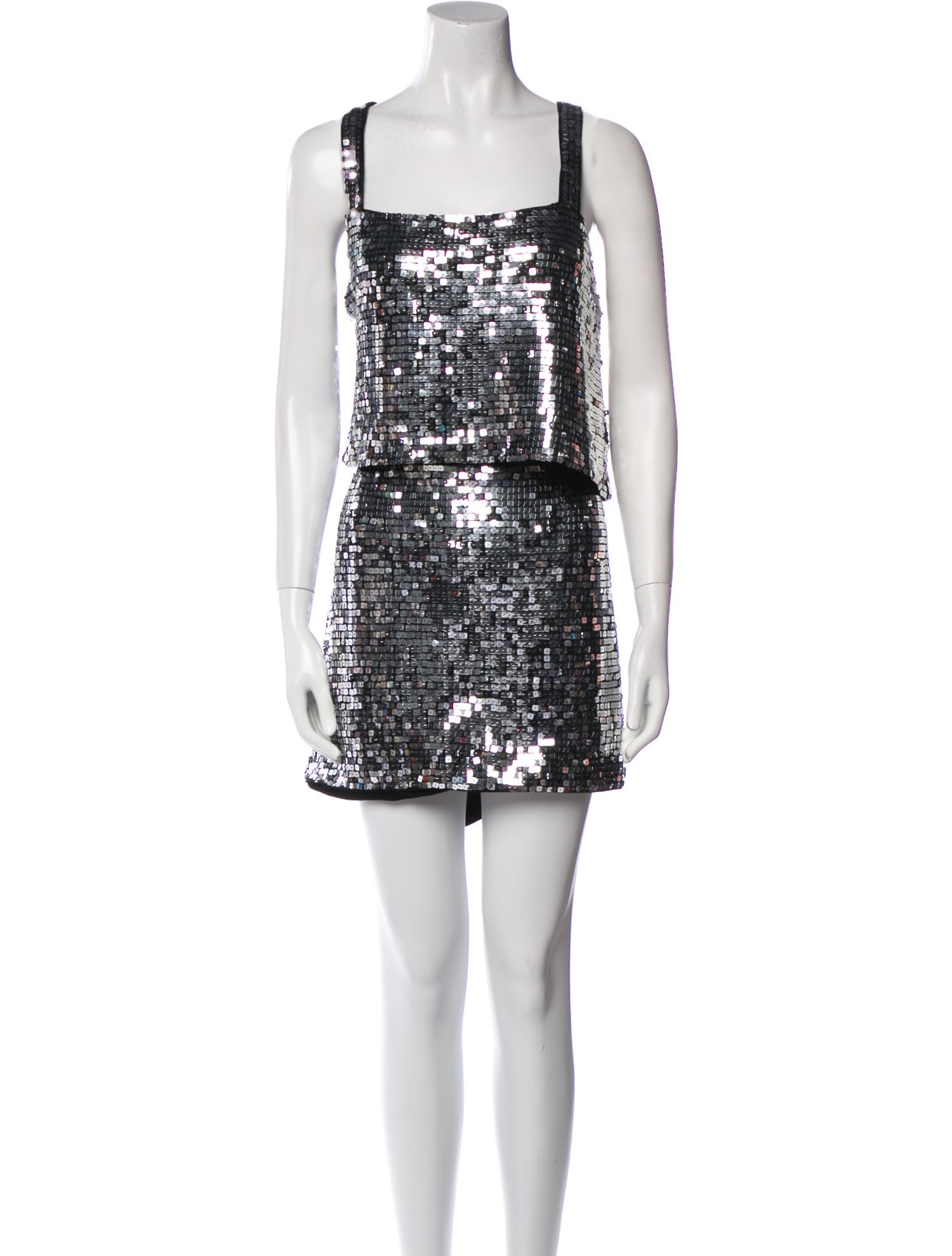 Reformation Lace Pattern Keyhole Accent Skirt Set