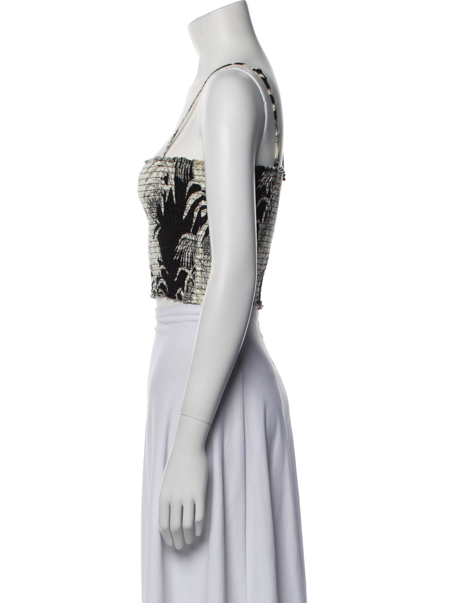 Reformation Linen Printed Crop Top