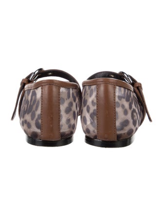 Reformation Mesh Printed Mary Jane Flats