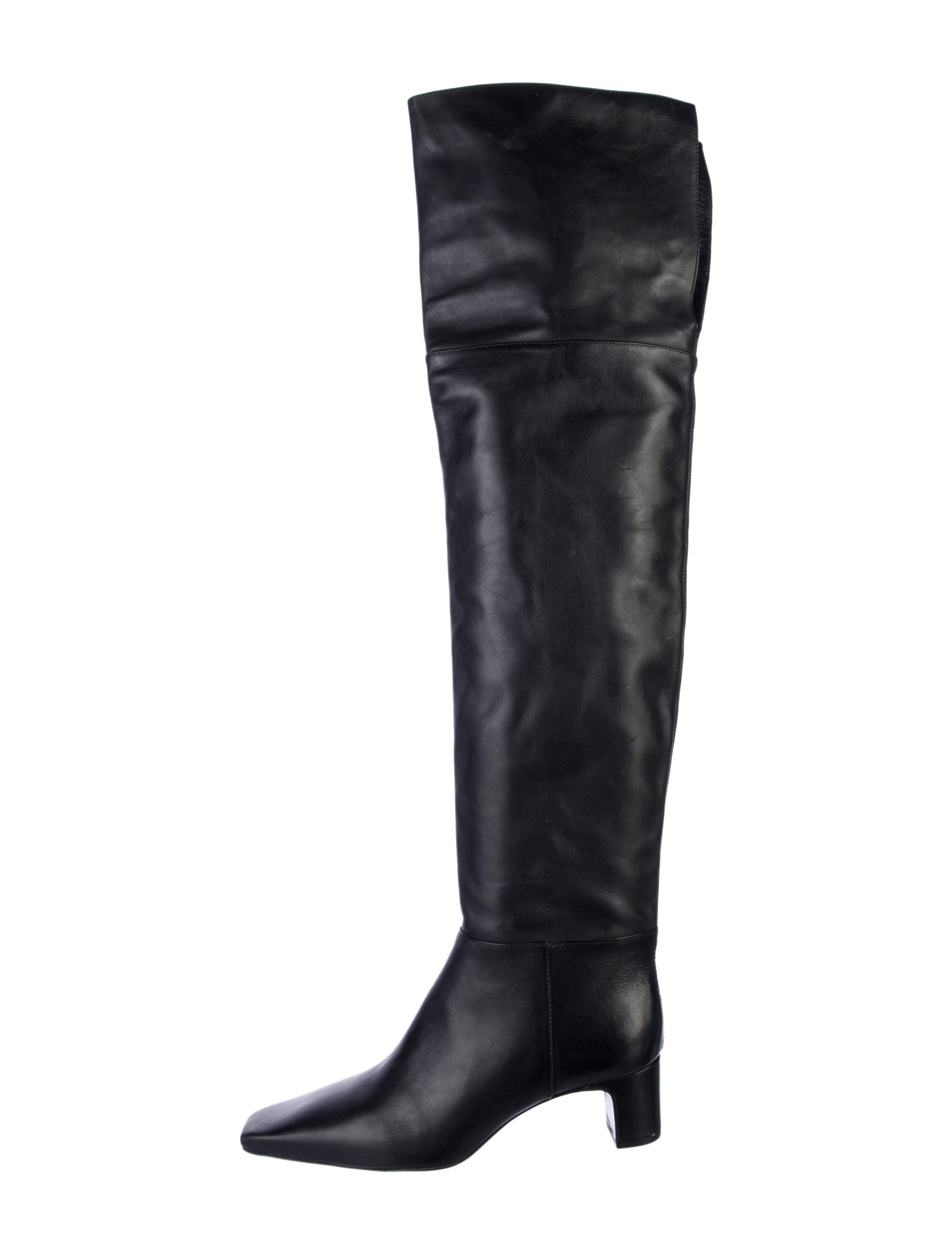 Reformation Leather Cutout Accent Boots