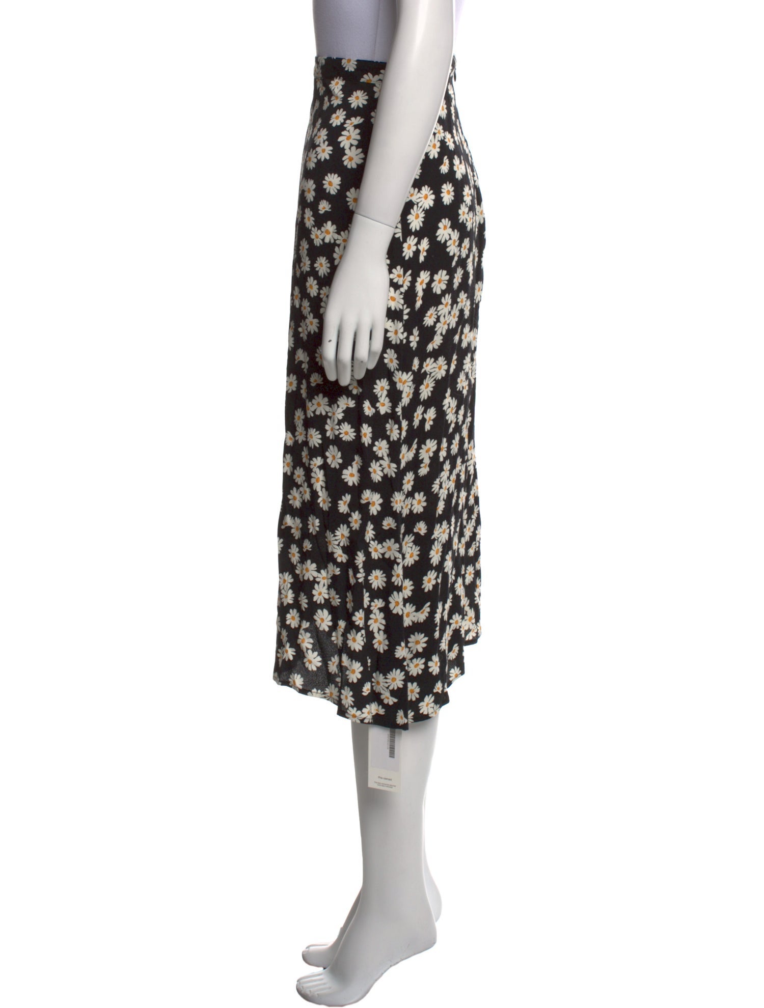 Reformation Floral Print Midi Length Skirt