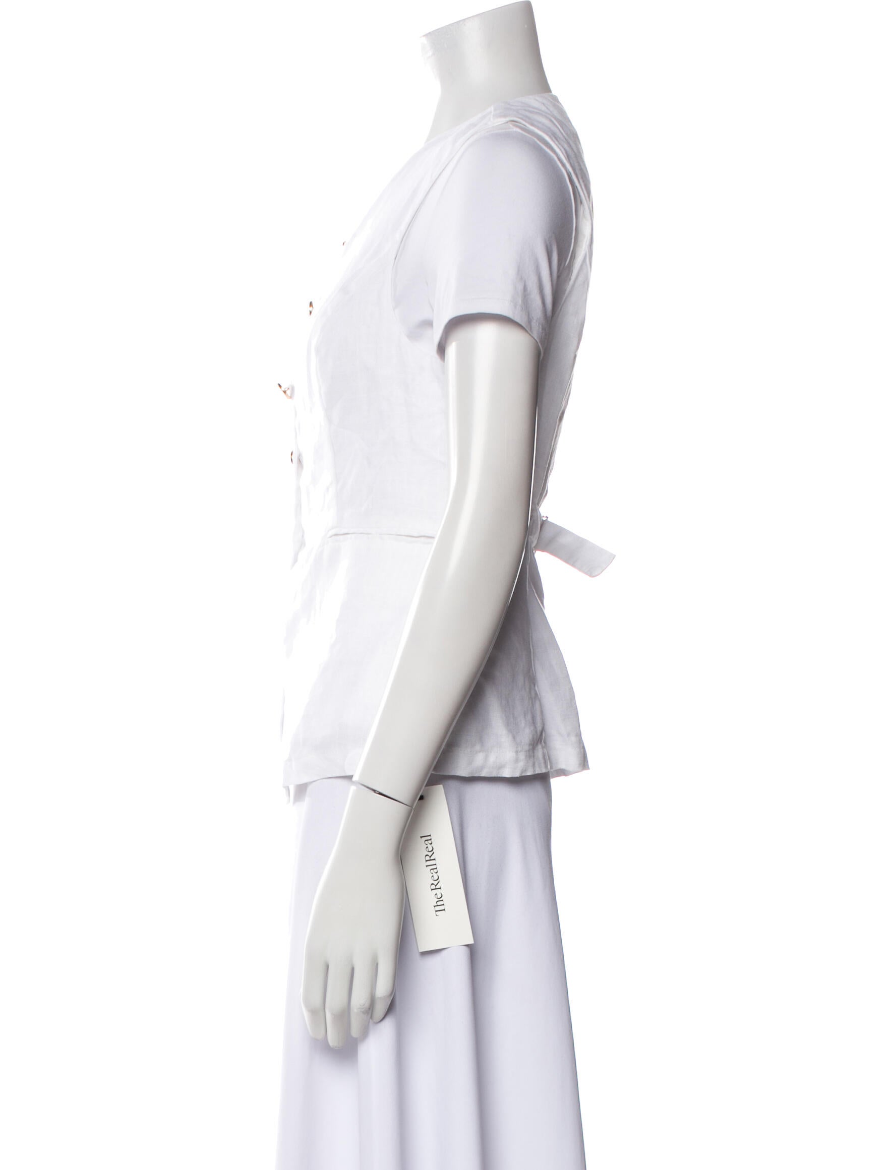 Reformation Linen V-Neck Polo