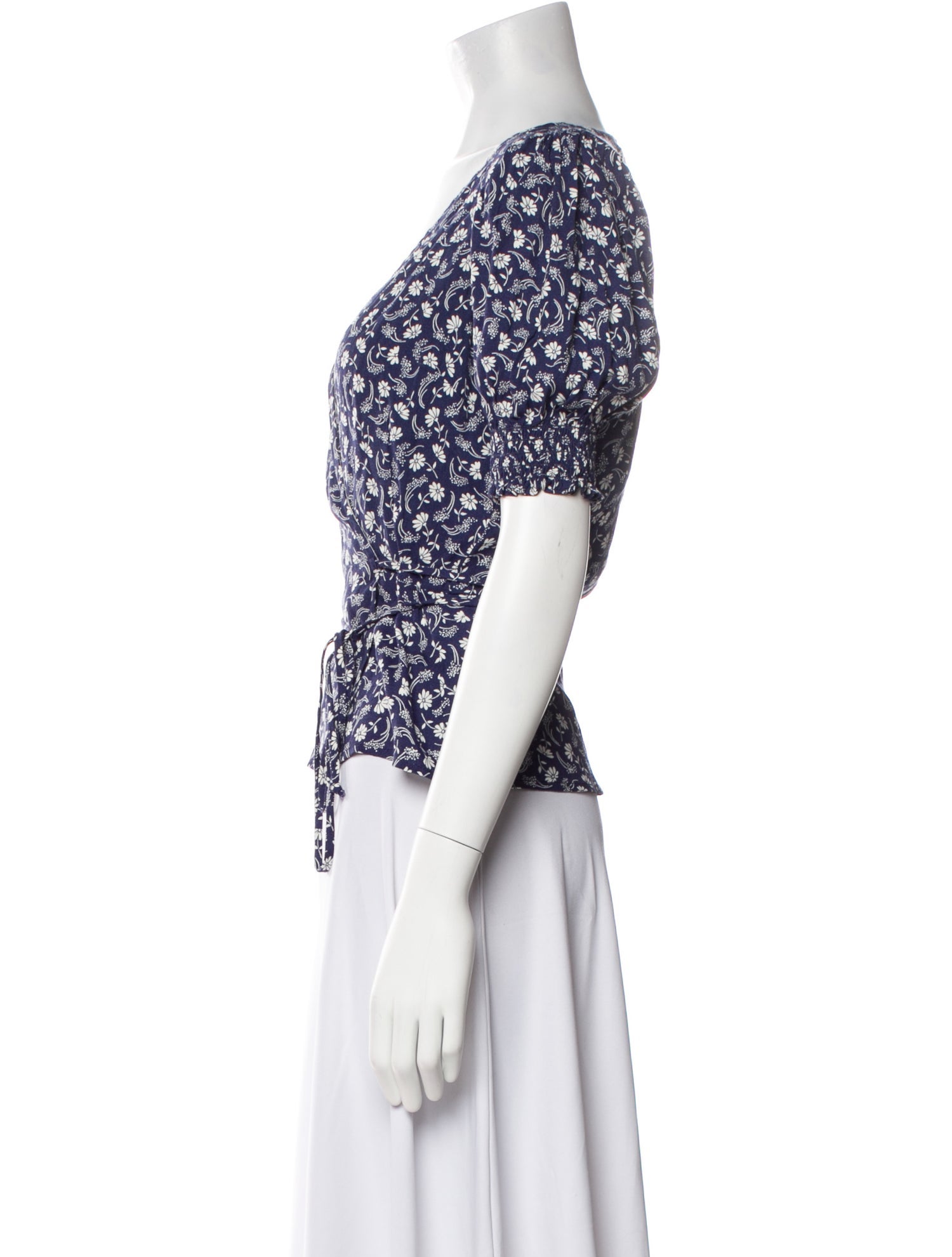 Reformation Floral Print V-Neck Blouse w/ Tags