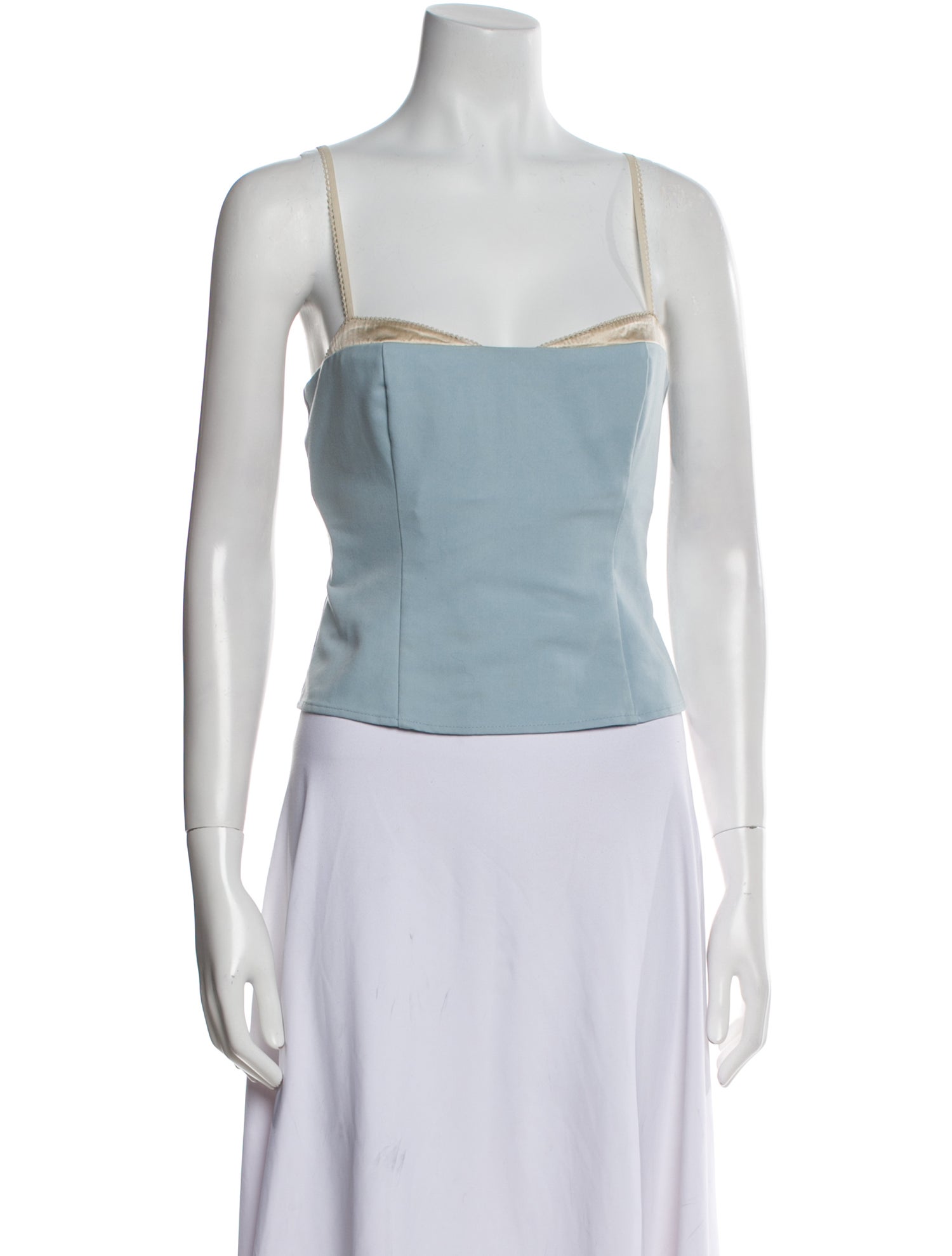 Reformation Square Neckline Sleeveless Crop Top