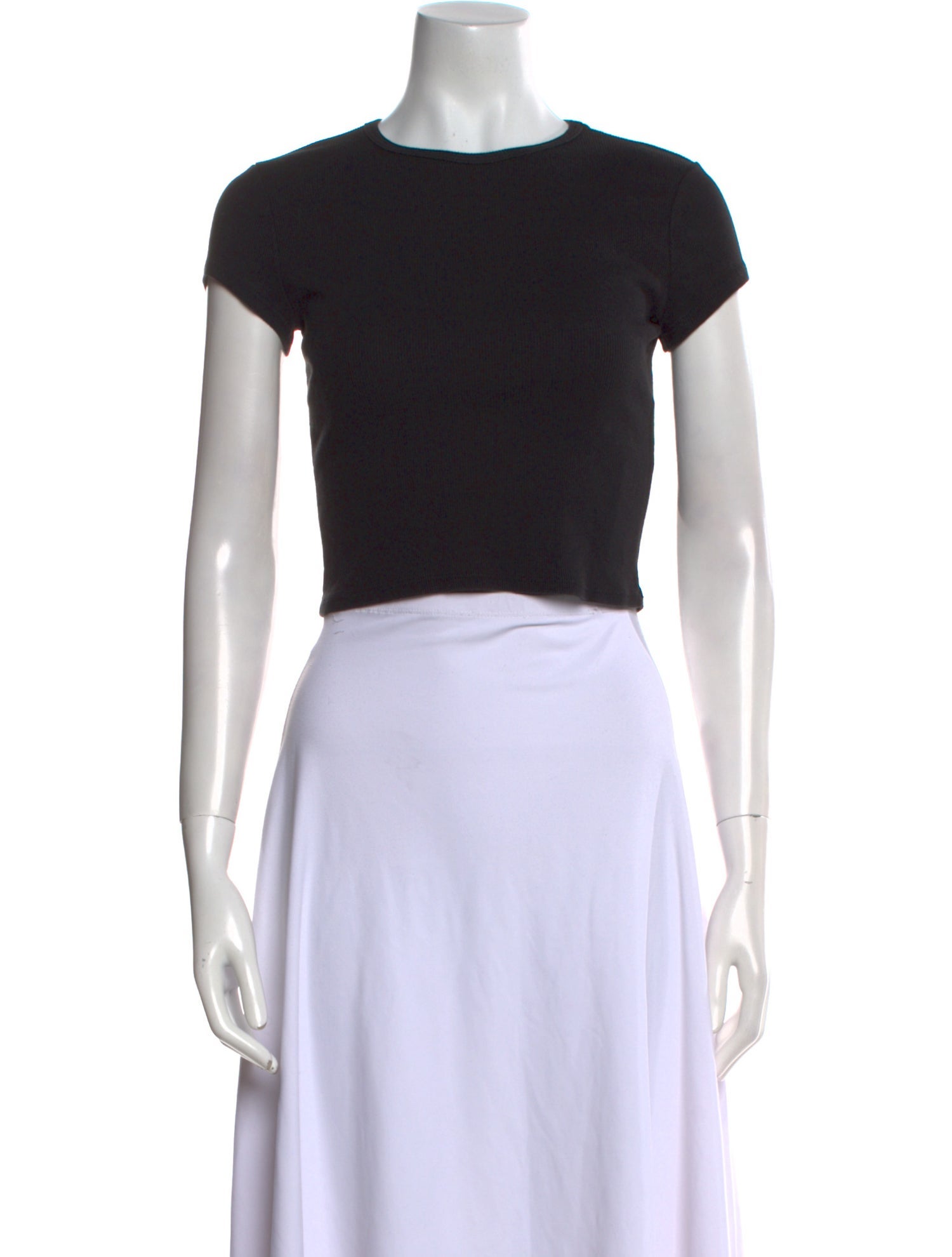 Reformation Crew Neck Short Sleeve Crop Top