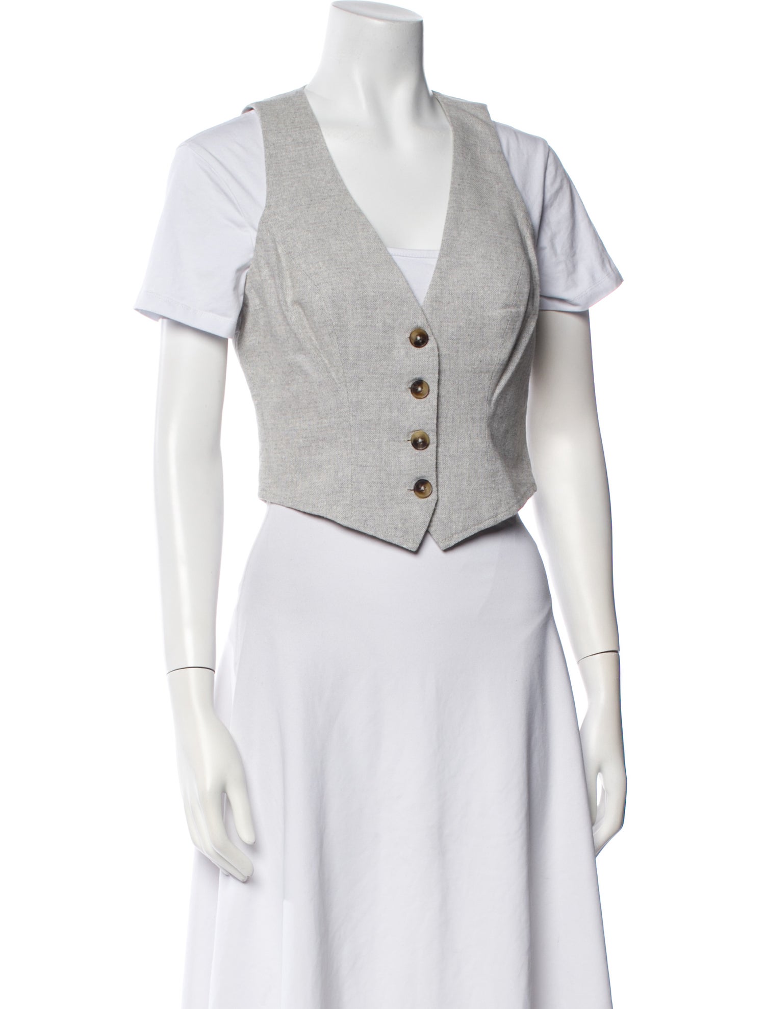 Reformation Tweed Pattern Vest