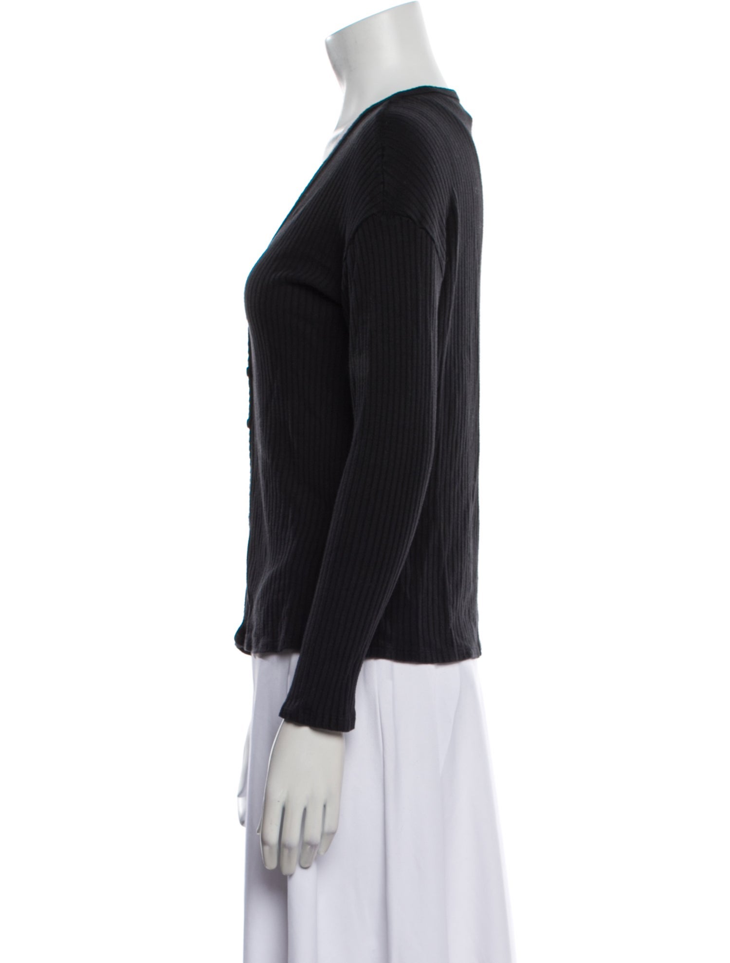 Reformation V-Neck Long Sleeve Top