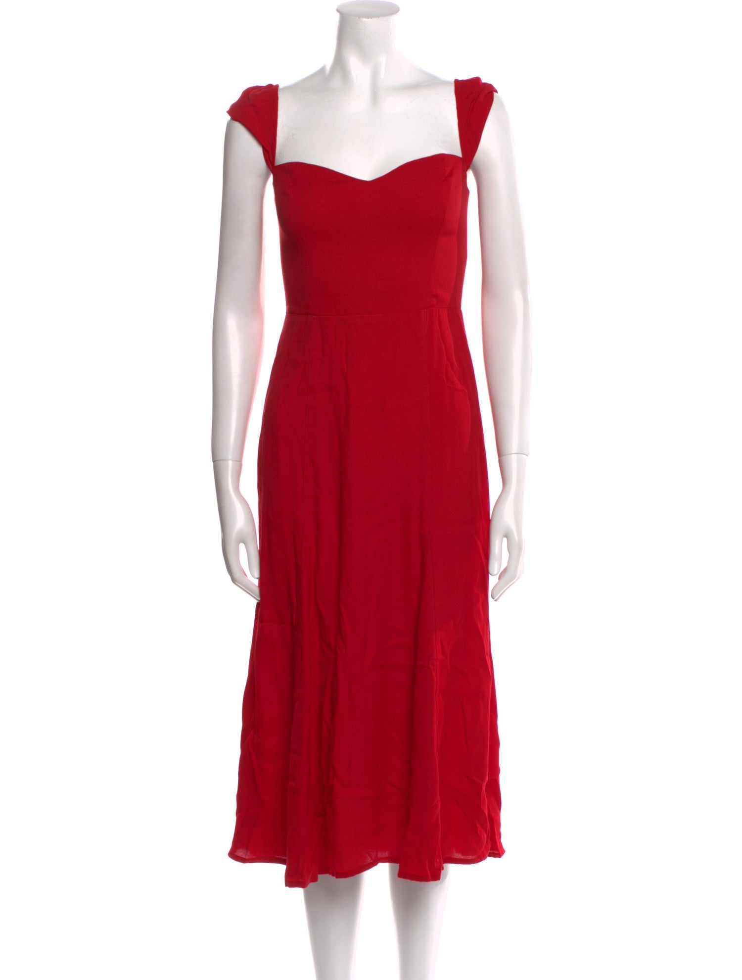 Reformation Square Neckline Midi Length Dress
