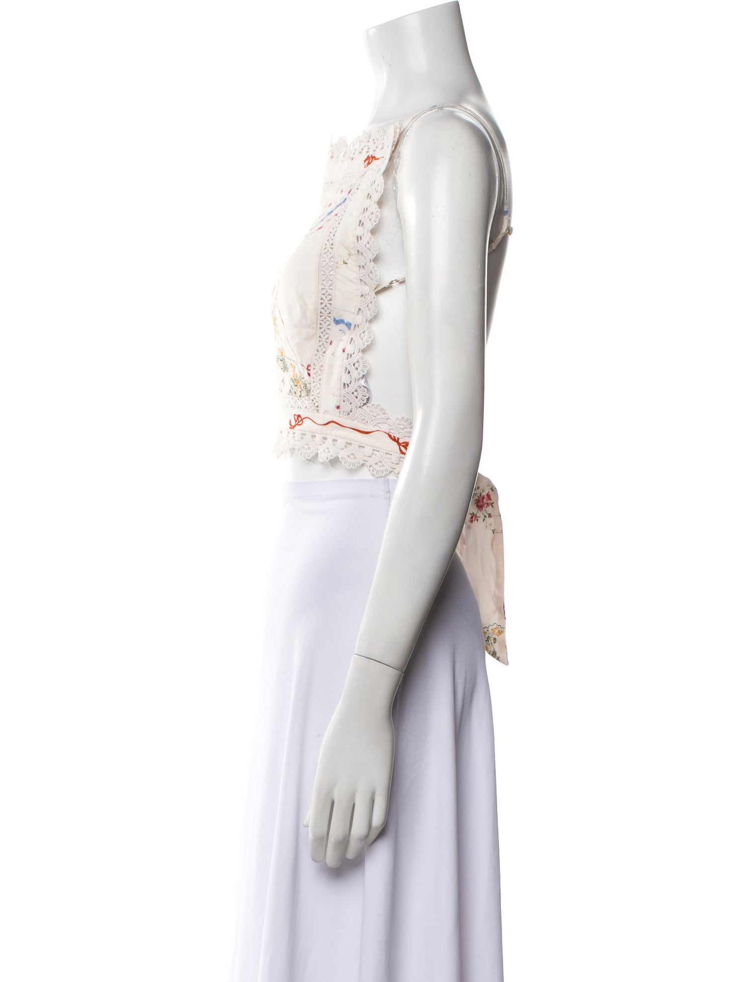 Reformation Paisley Print Square Neckline Crop Top