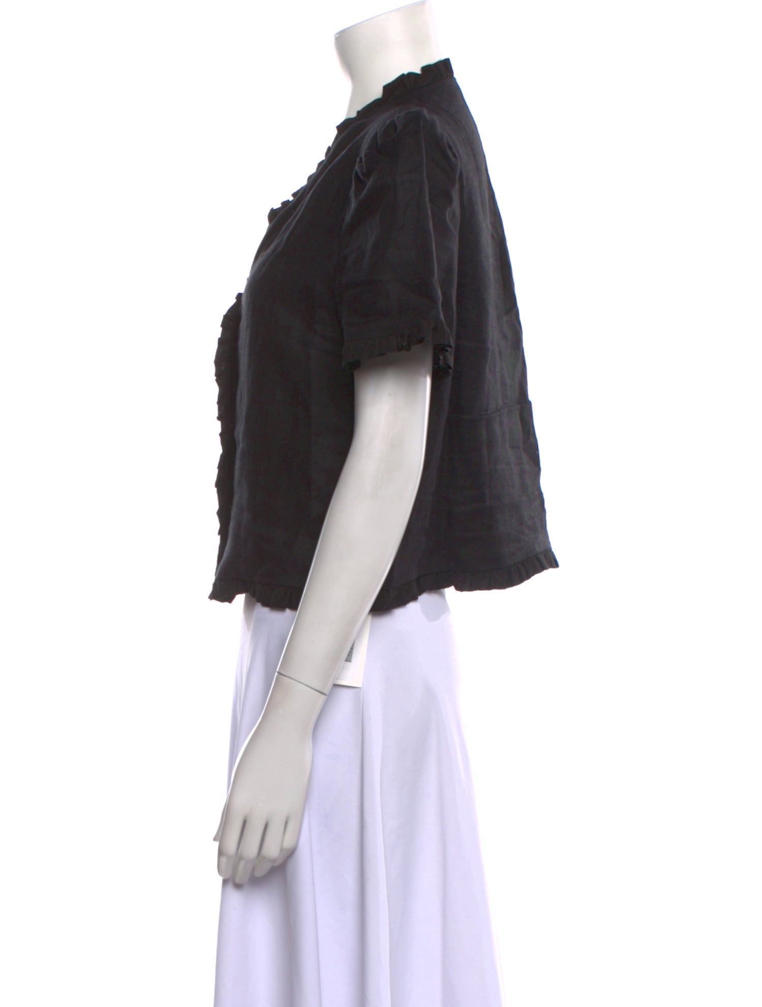 Reformation Linen V-Neck Crop Top