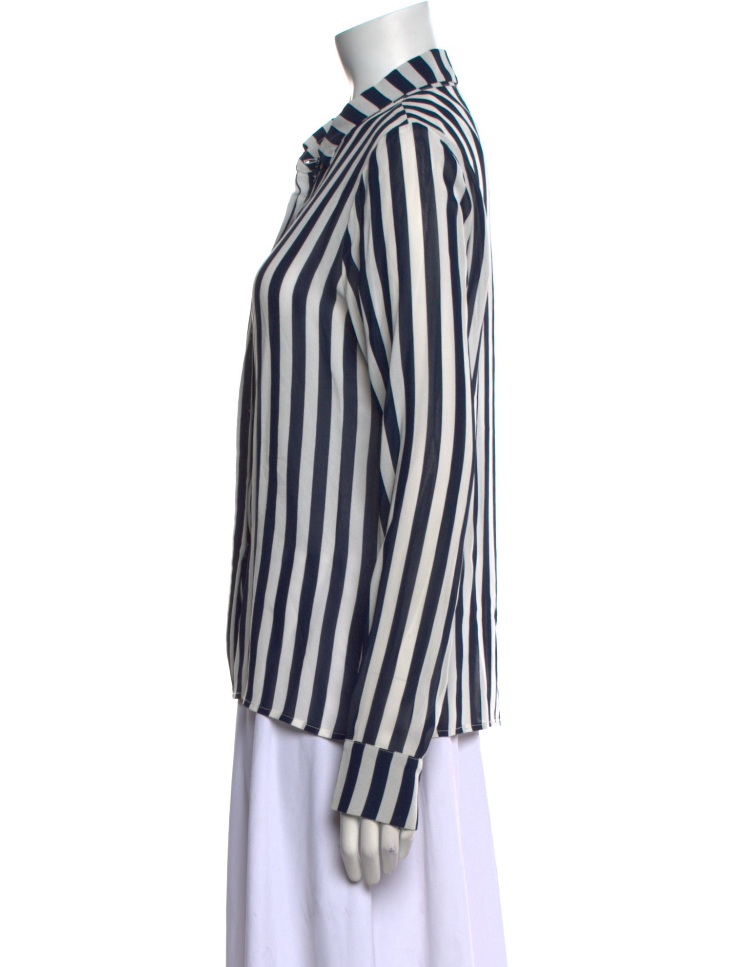 Reformation Striped Long Sleeve Button-Up Top