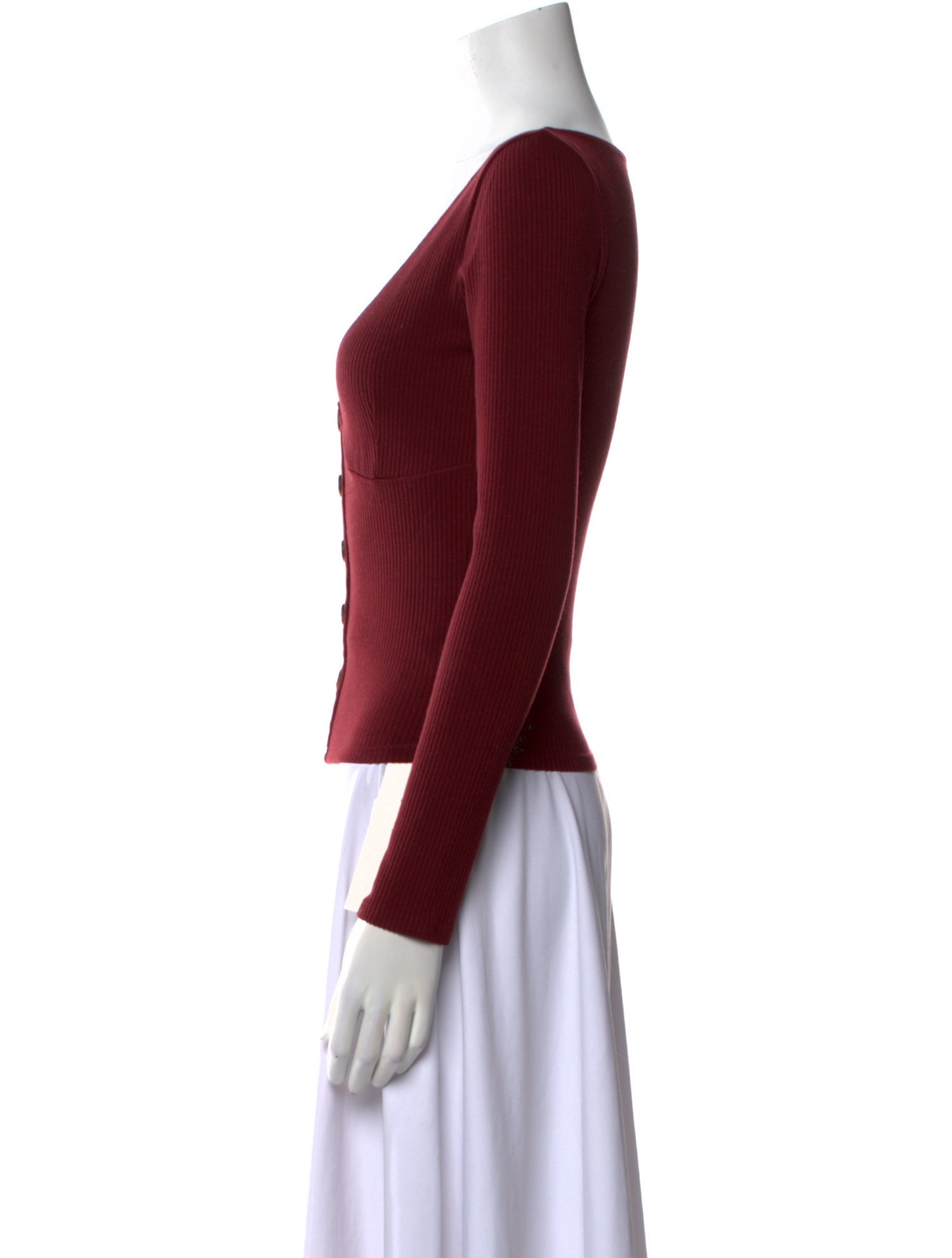 Reformation V-Neck Long Sleeve Top