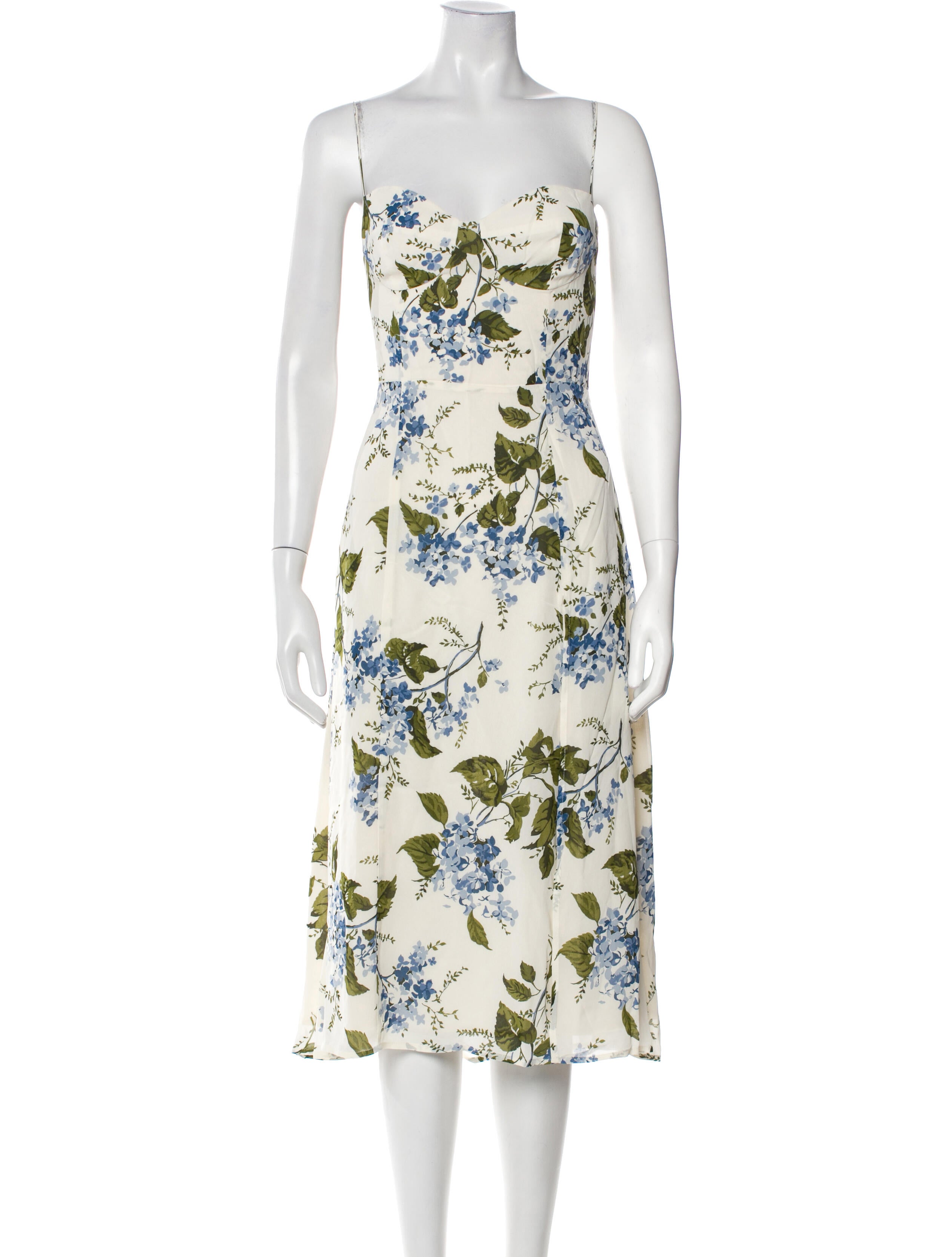 Reformation Floral Print Midi Length Dress