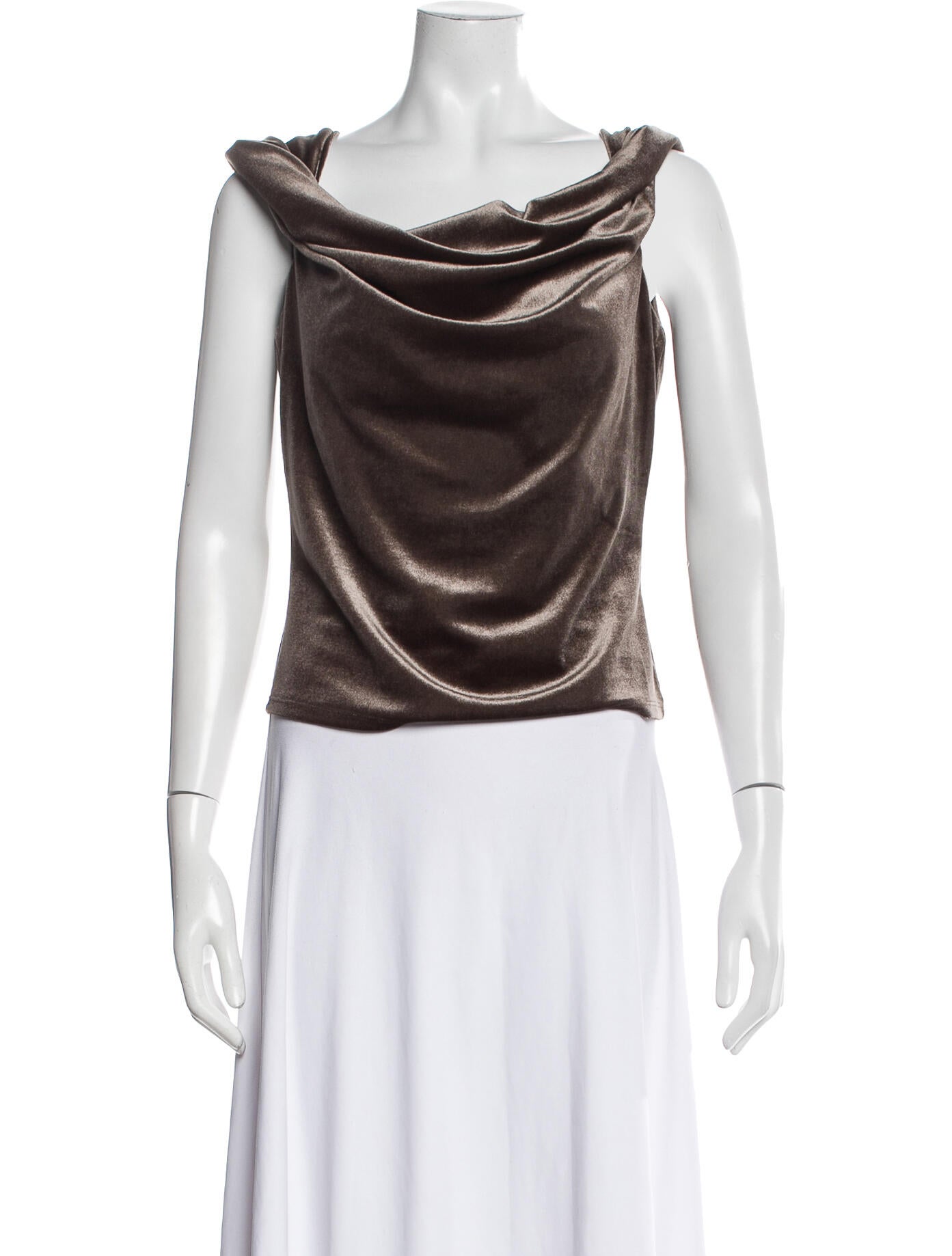 Reformation Cowl Neck Sleeveless Crop Top