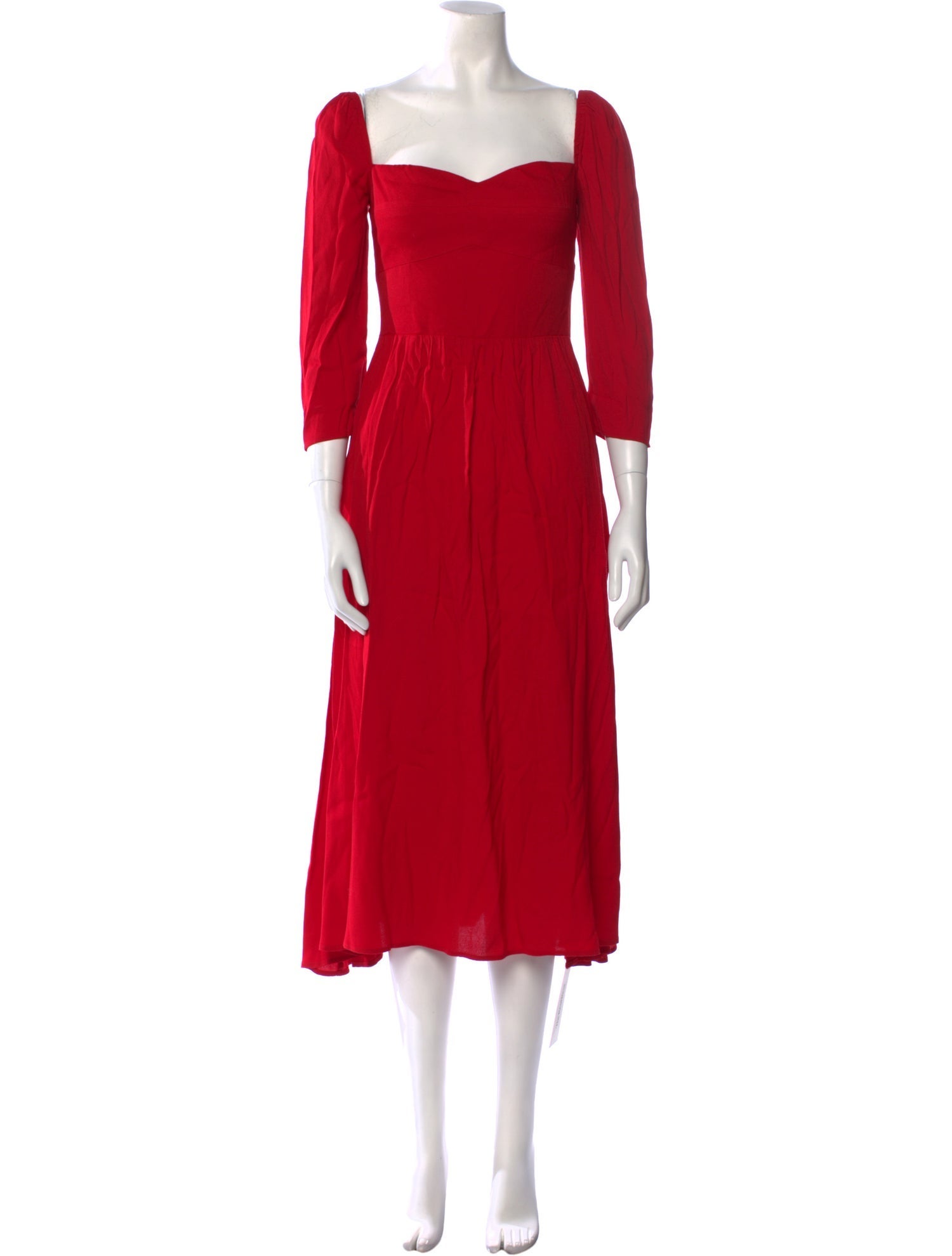 Reformation Square Neckline Midi Length Dress