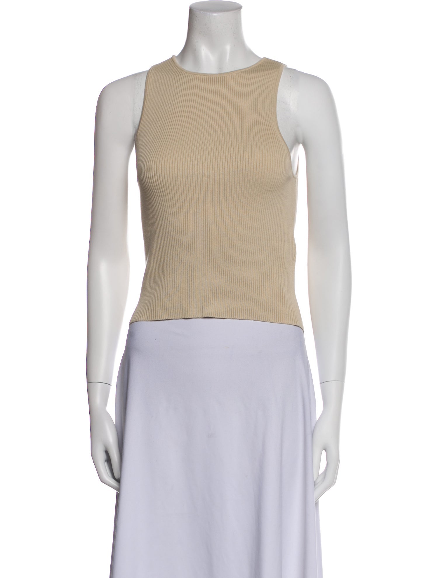 Reformation Striped Crew Neck Crop Top