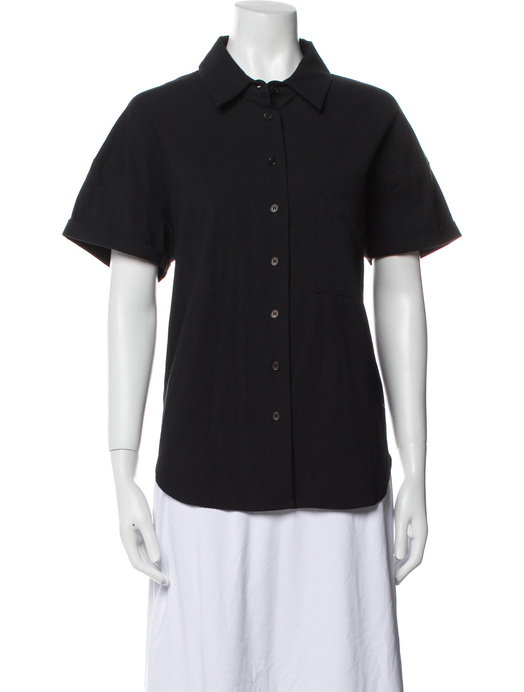 Reformation Short Sleeve Button-Up Top