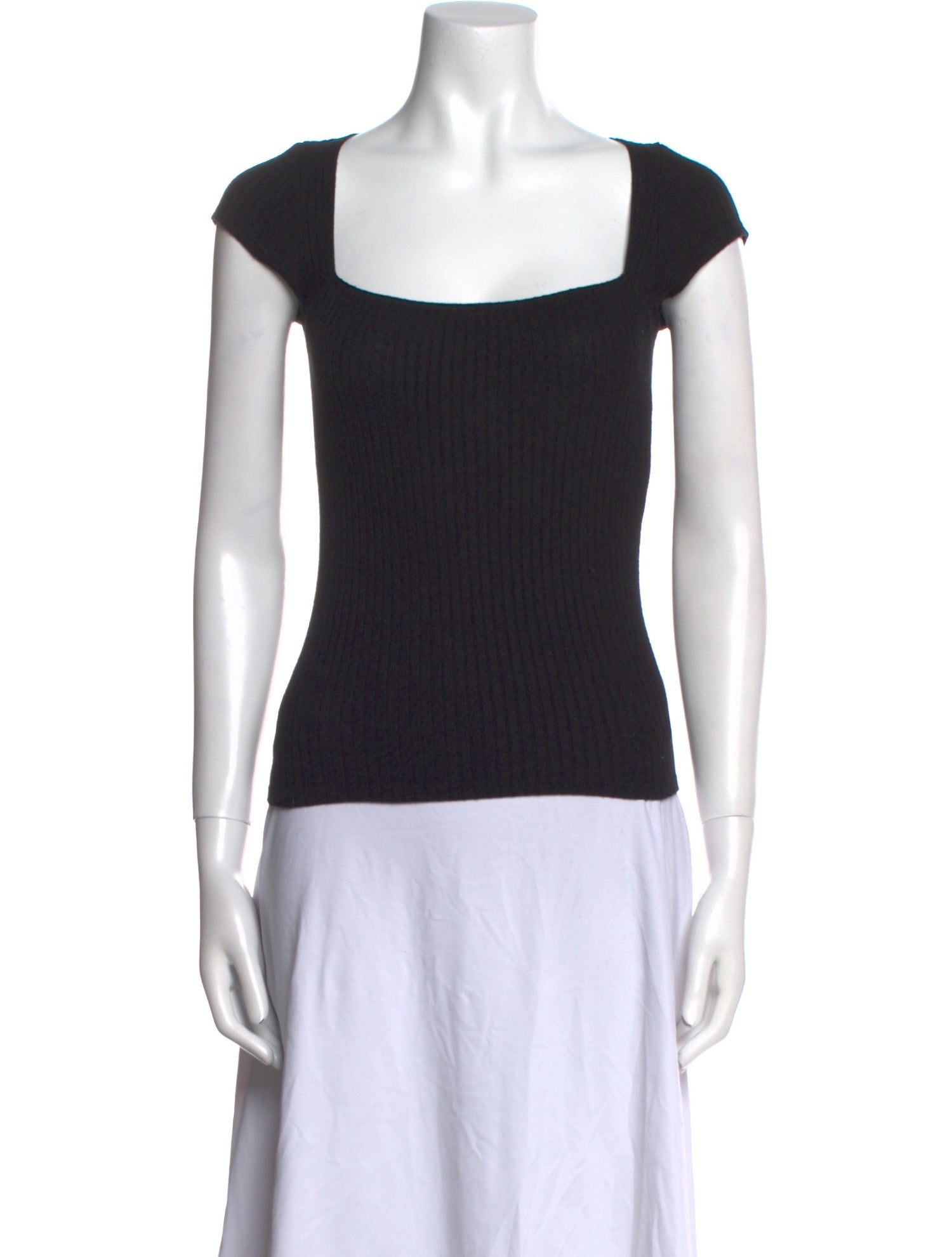 Reformation Square Neckline Short Sleeve Top