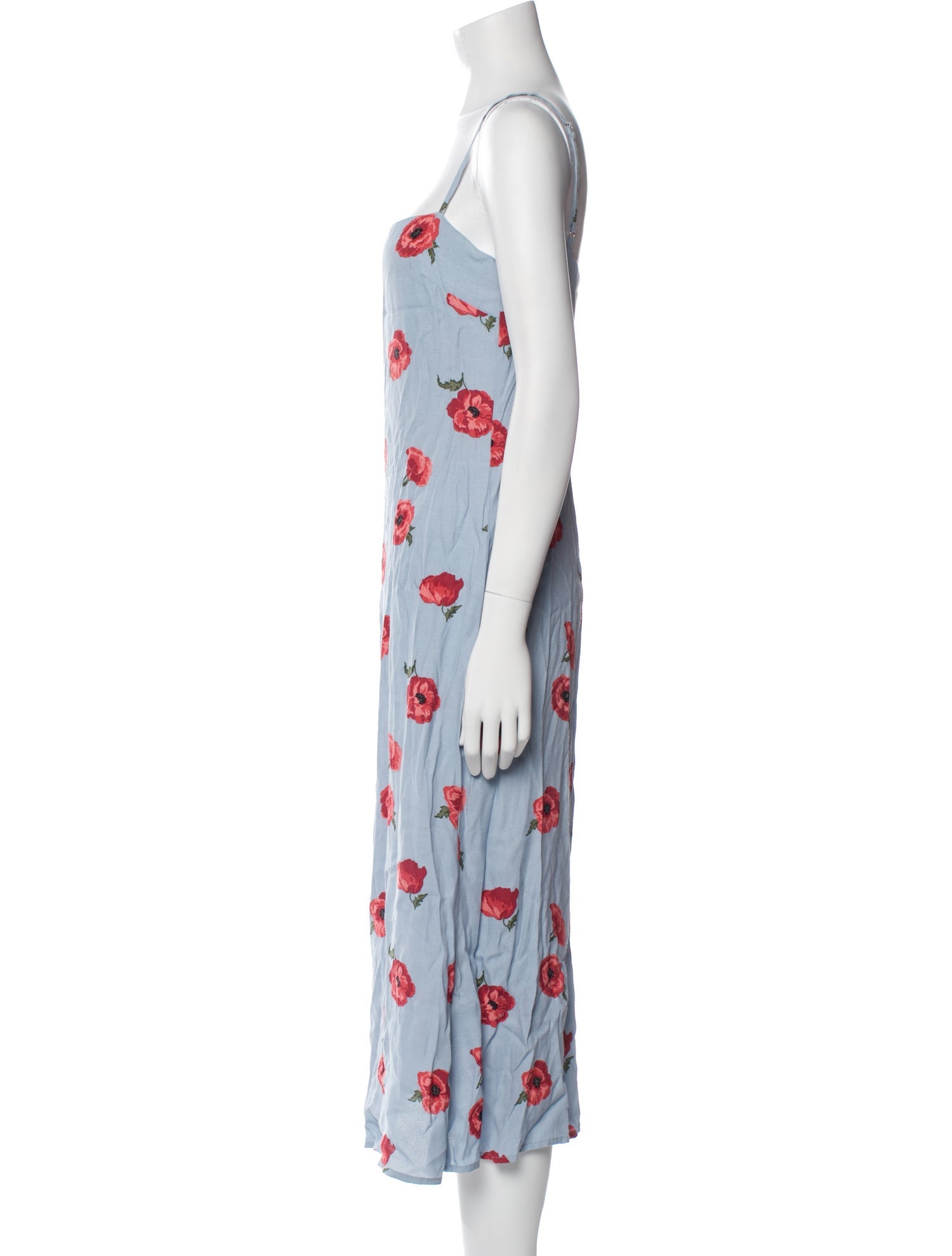 Reformation Floral Print Midi Length Dress