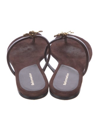 Reformation Suede Flip Flops