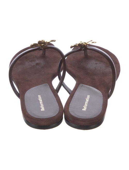Reformation Suede Flip Flops