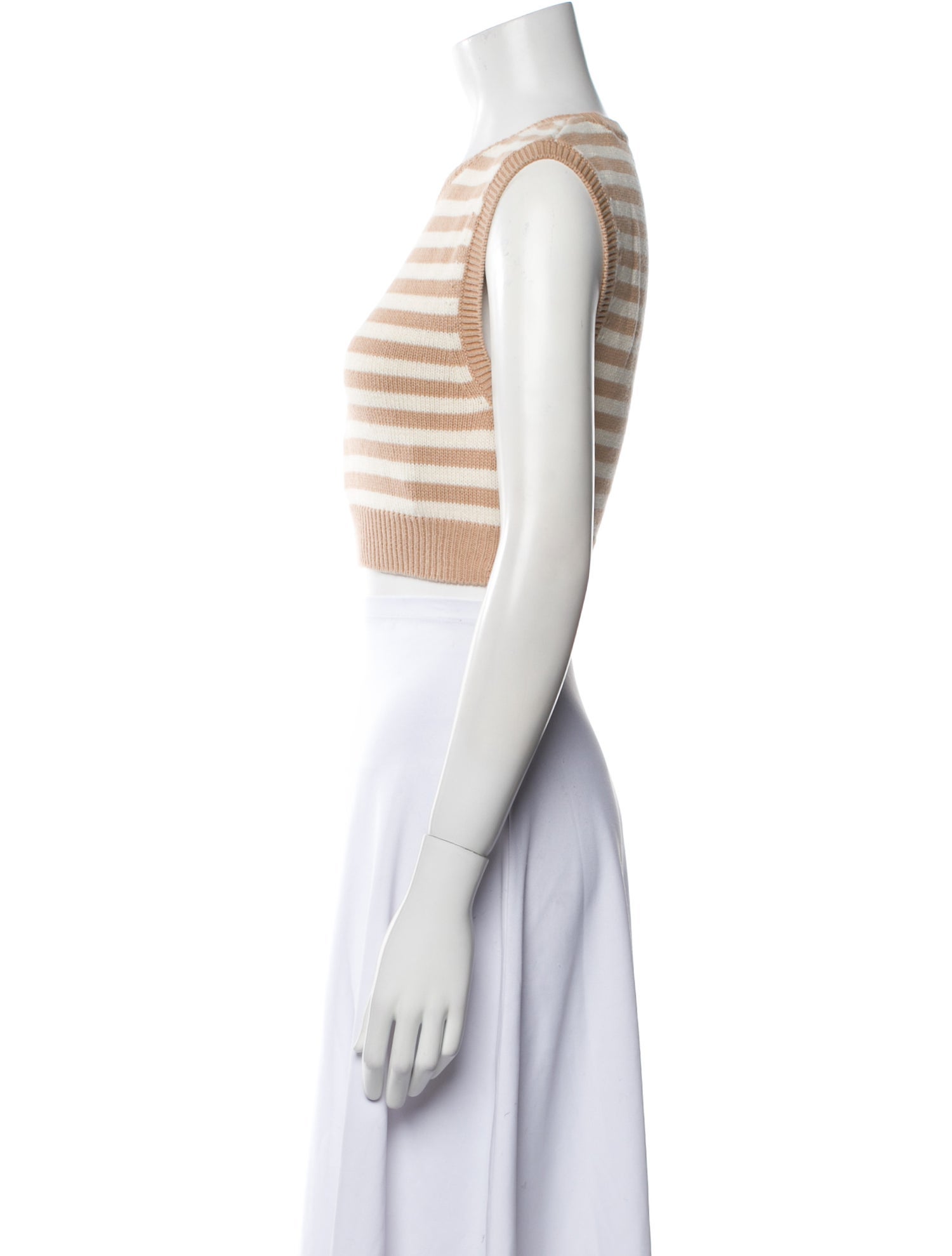 Reformation Striped Crew Neck Crop Top