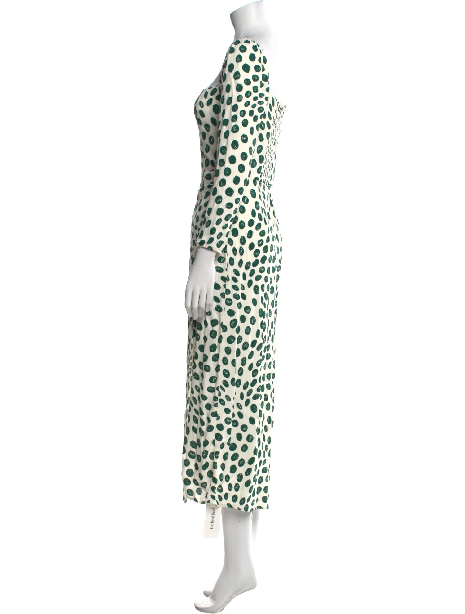 Reformation Polka Dot Print Long Dress