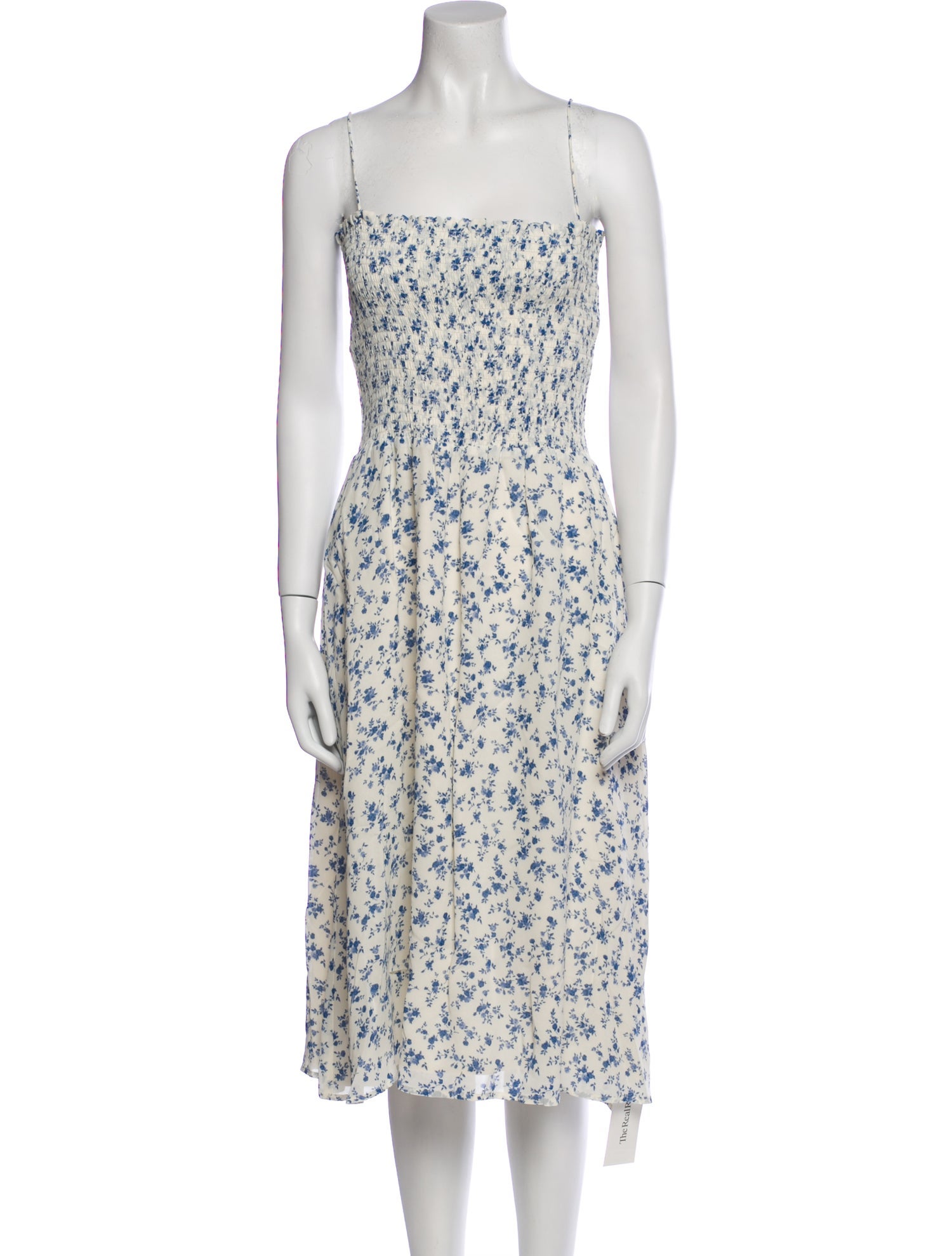 Reformation Floral Print Knee-Length Dress