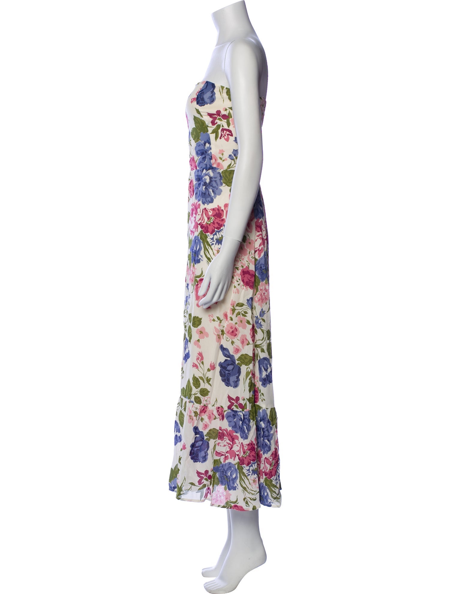 Reformation Floral Print Midi Length Dress