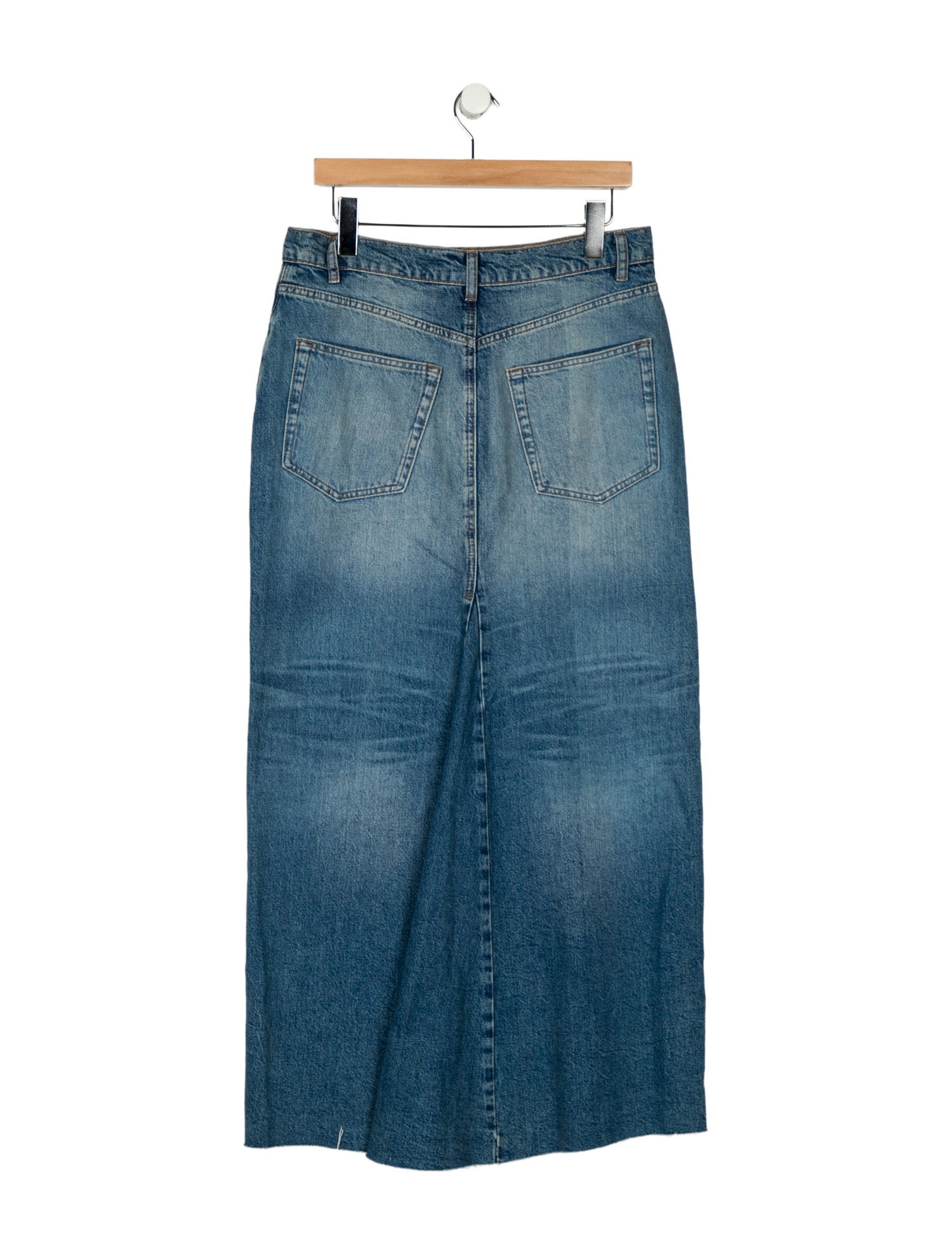 Reformation Raw-Edge Trim Long Skirt