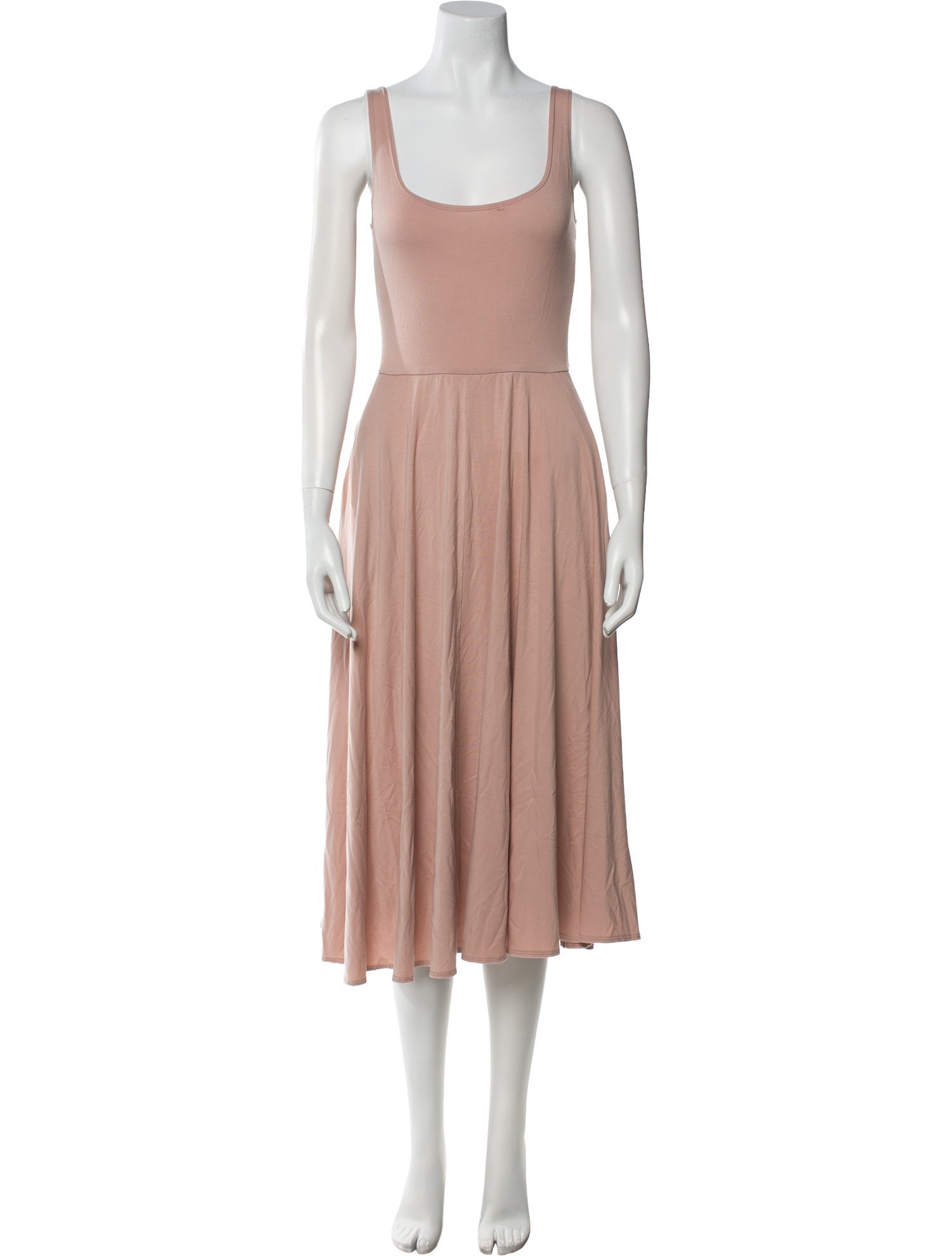 Reformation Scoop Neck Midi Length Dress