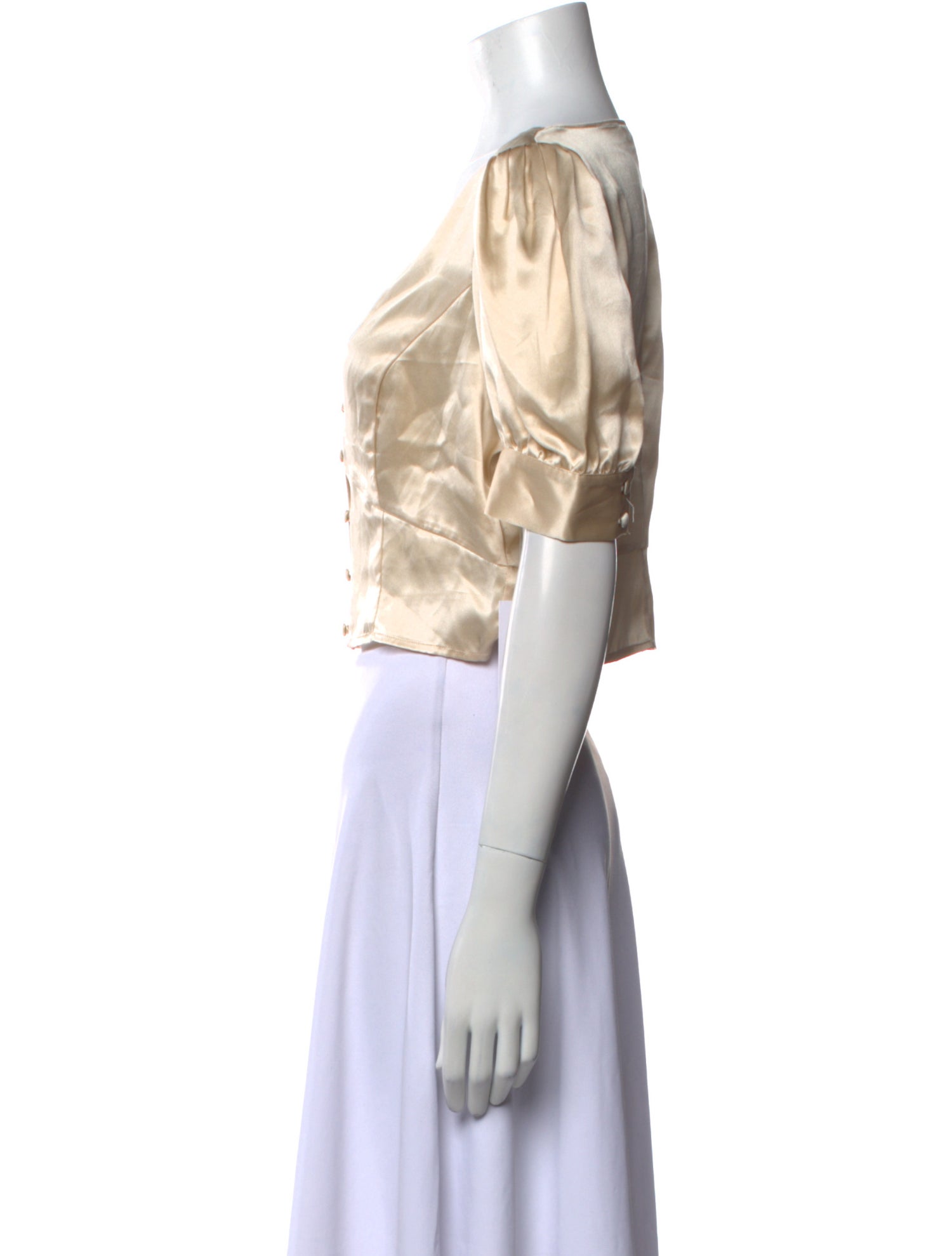 Reformation Silk V-Neck Crop Top w/ Tags