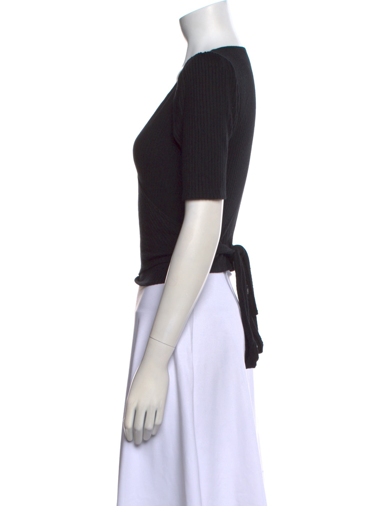 Reformation V-Neck Short Sleeve Crop Top