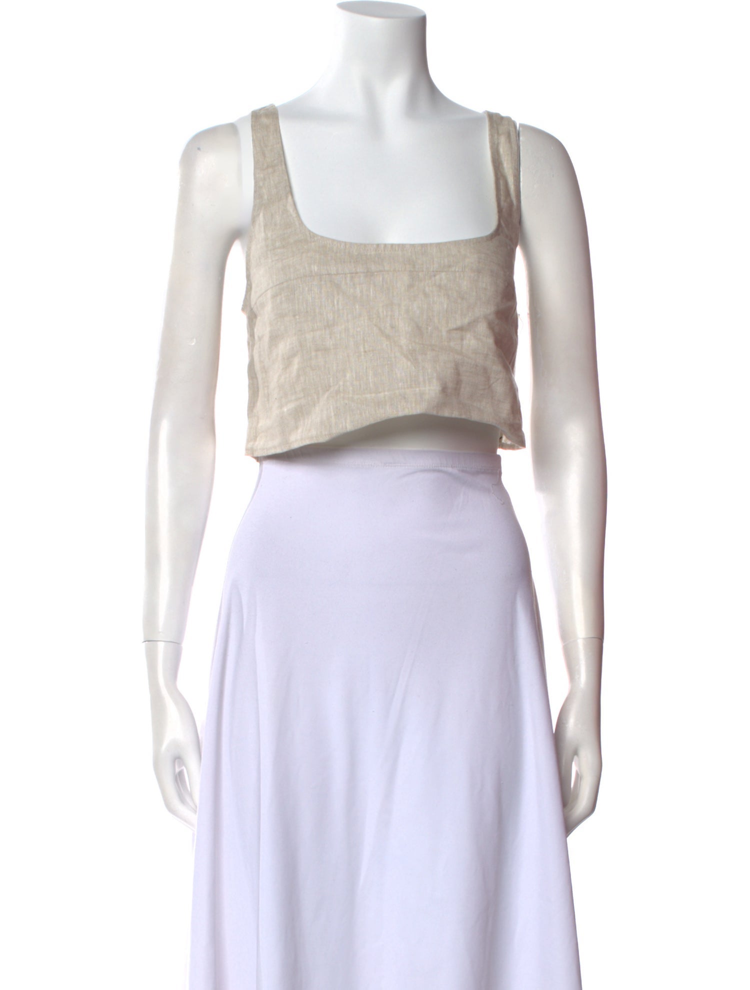 Reformation Linen Square Neckline Crop Top w/ Tags
