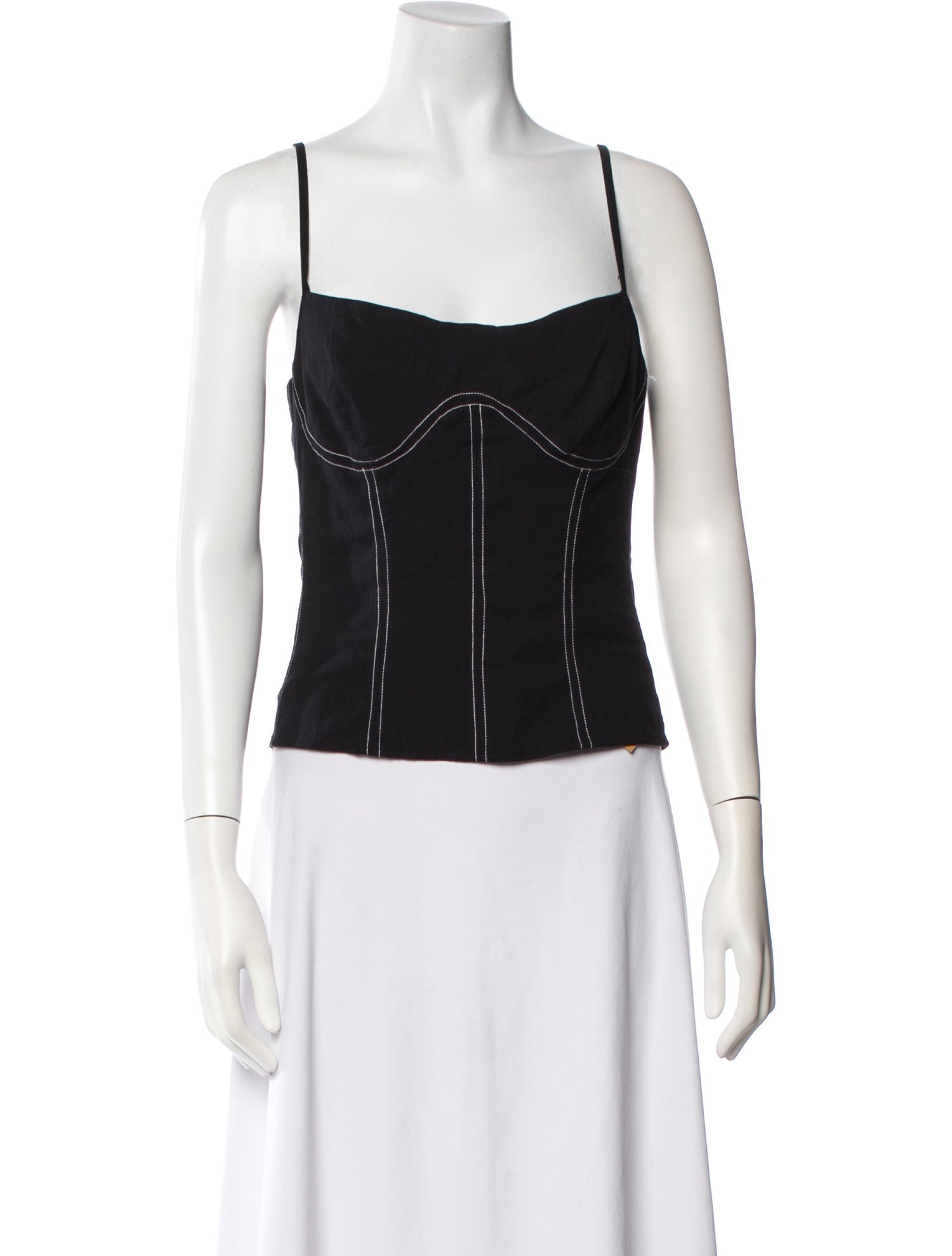 Reformation Square Neckline Sleeveless Crop Top