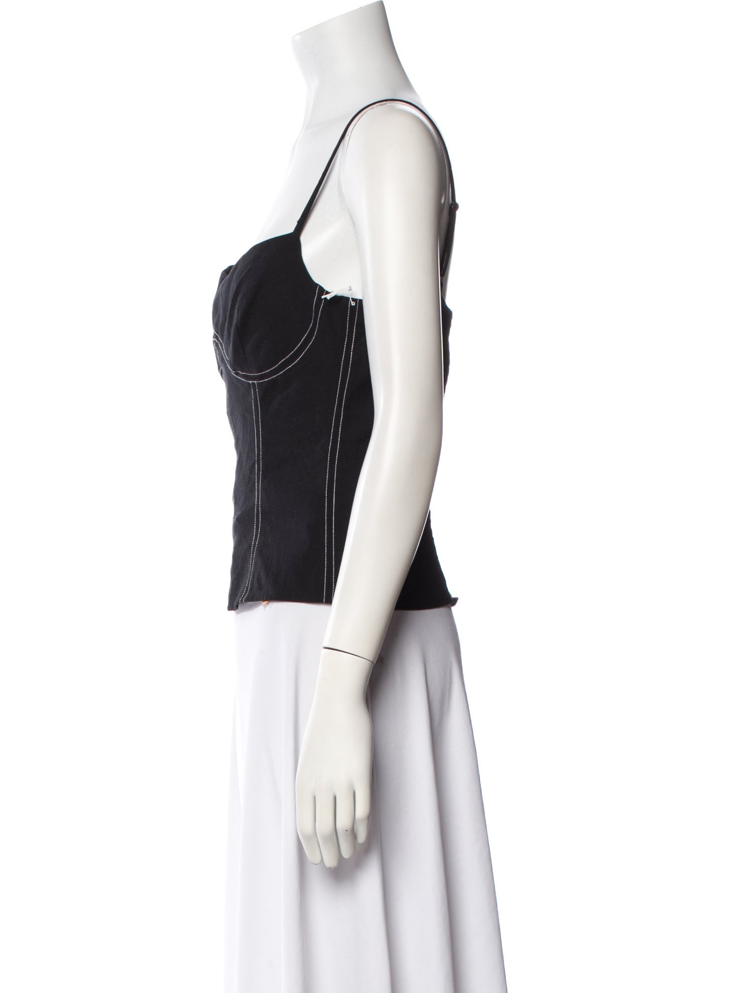 Reformation Square Neckline Sleeveless Crop Top