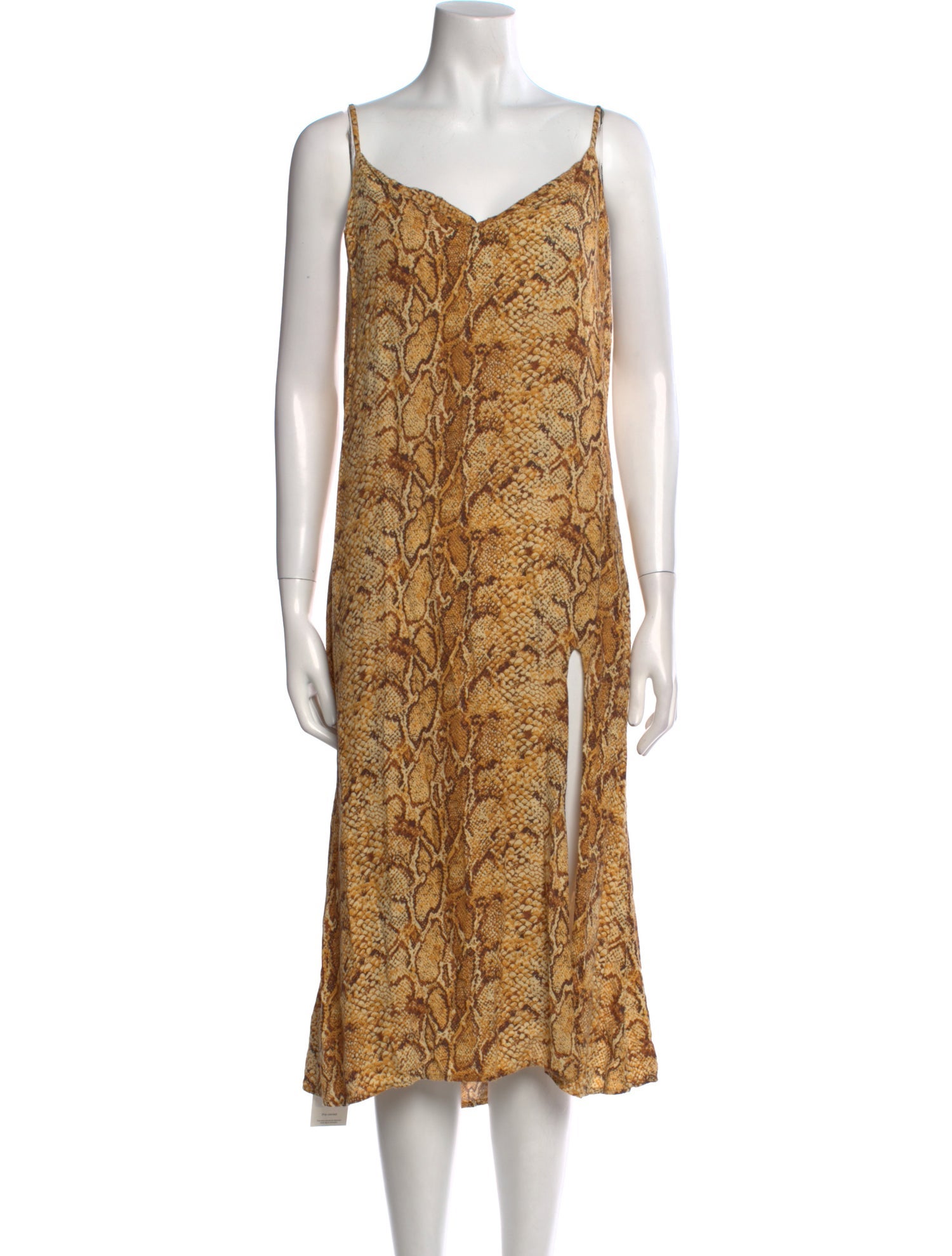 Reformation Animal Print Midi Length Dress