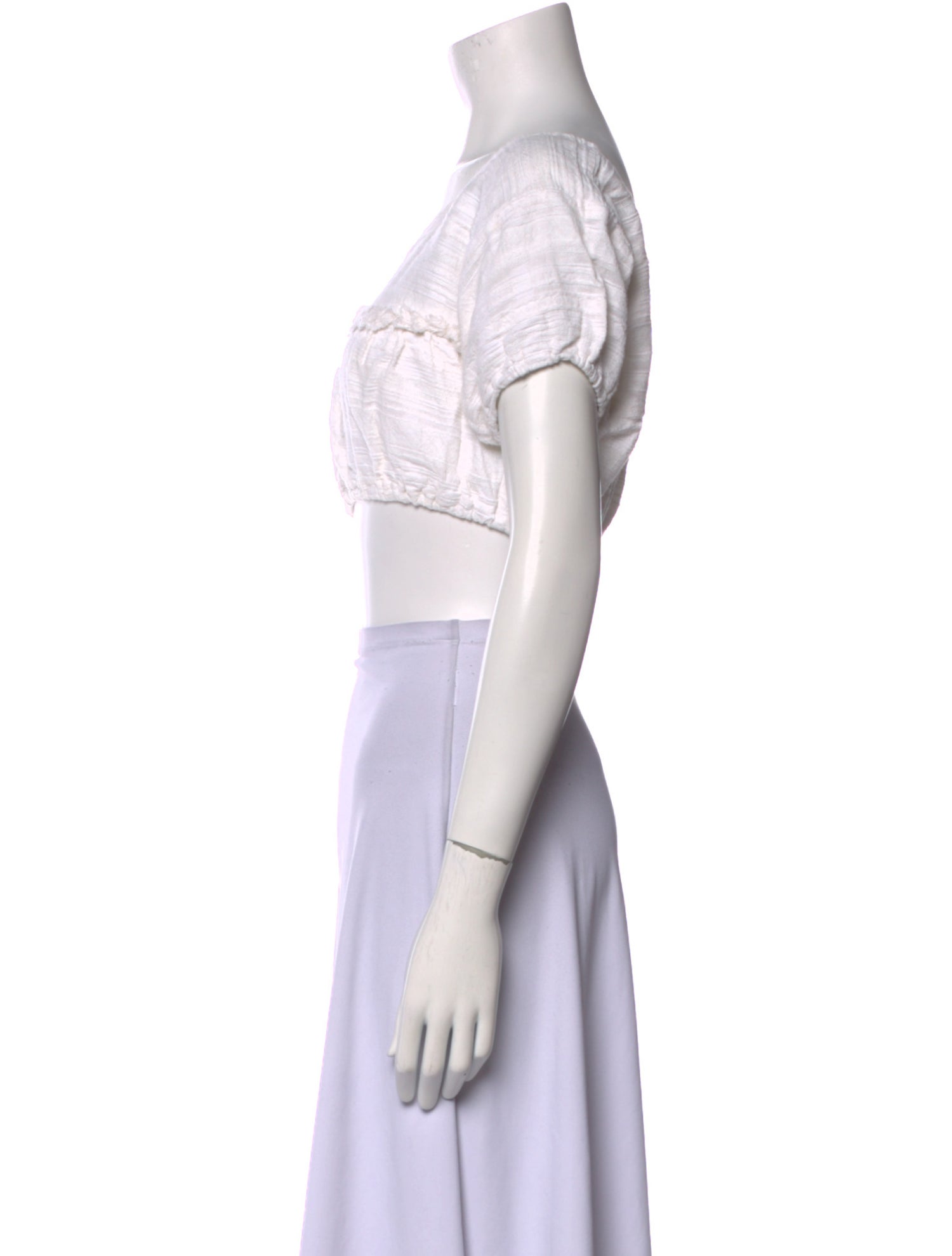 Reformation Bateau Neckline Short Sleeve Crop Top